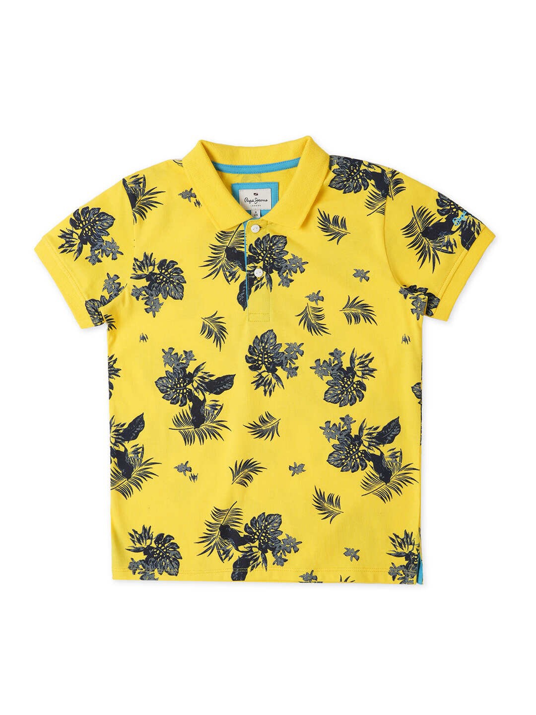 

Pepe Jeans Boys Tropical Printed Cotton T-shirt, Yellow