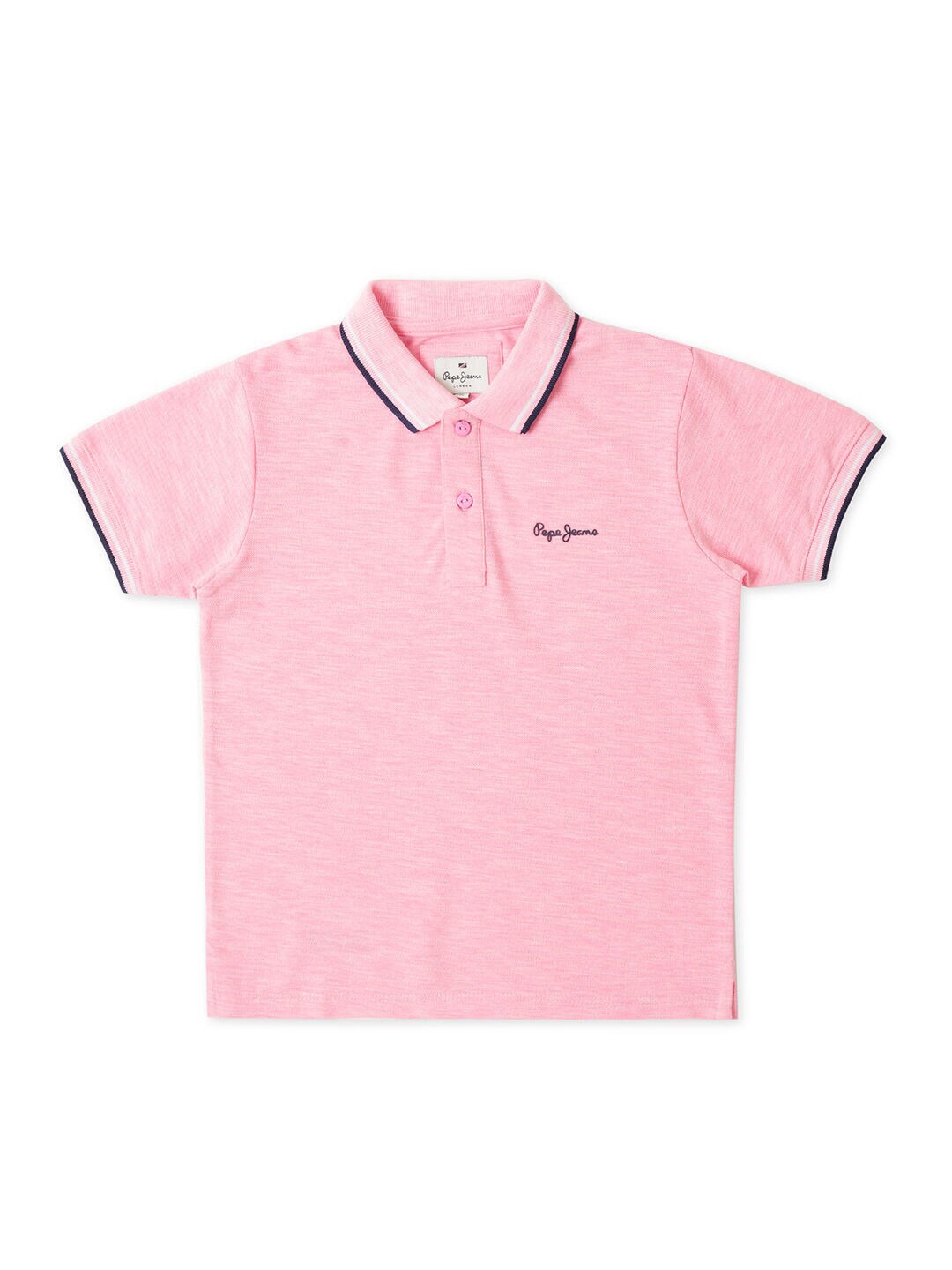 

Pepe Jeans Boys Polo Collar Cotton T-shirt, Pink