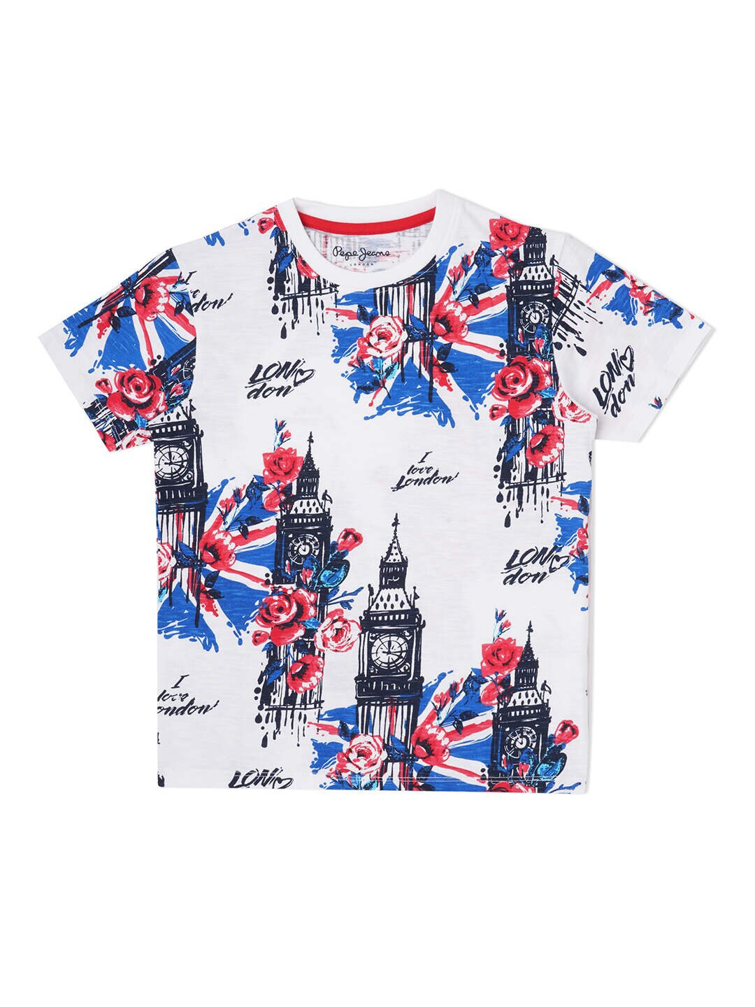

Pepe Jeans Boys People and Places Printed Cotton T-shirt, White