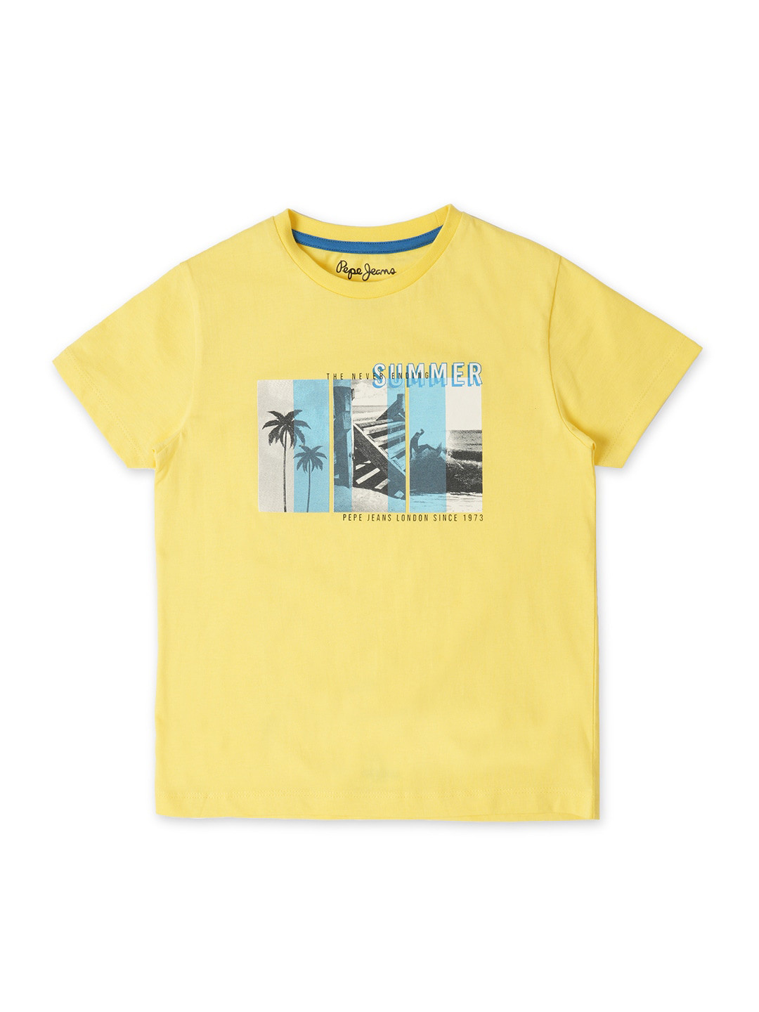 

Pepe Jeans Boys Graphic Printed Cotton T-shirt, Yellow