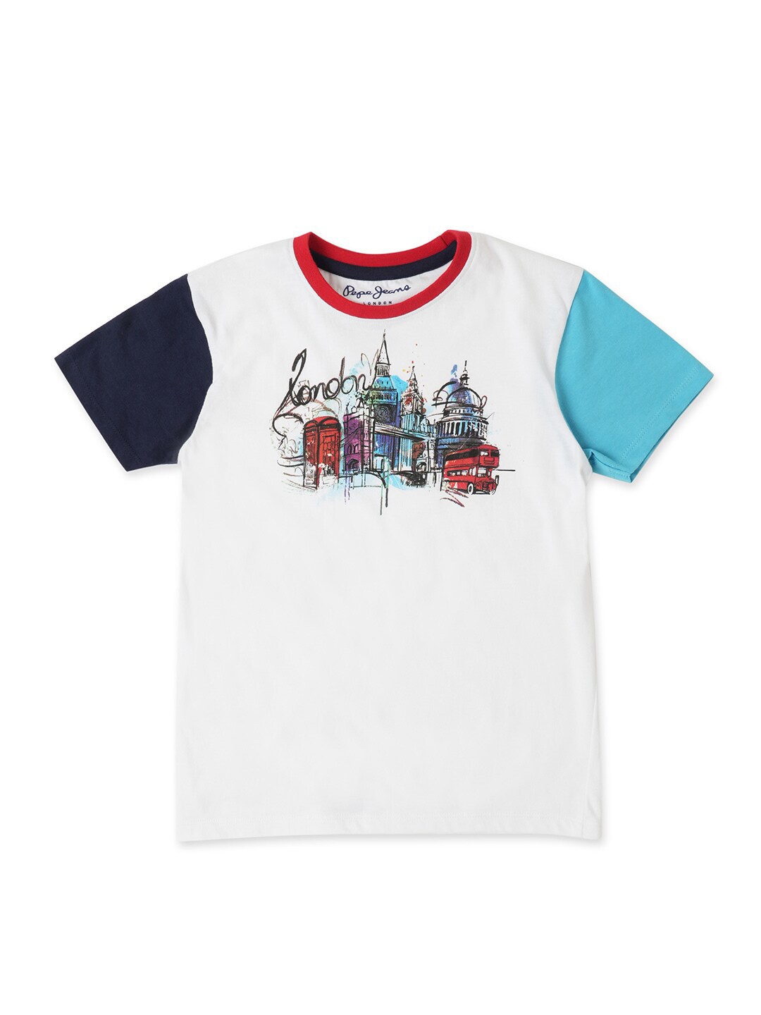 

Pepe Jeans Boys Graphic Printed Cotton T-shirt, White