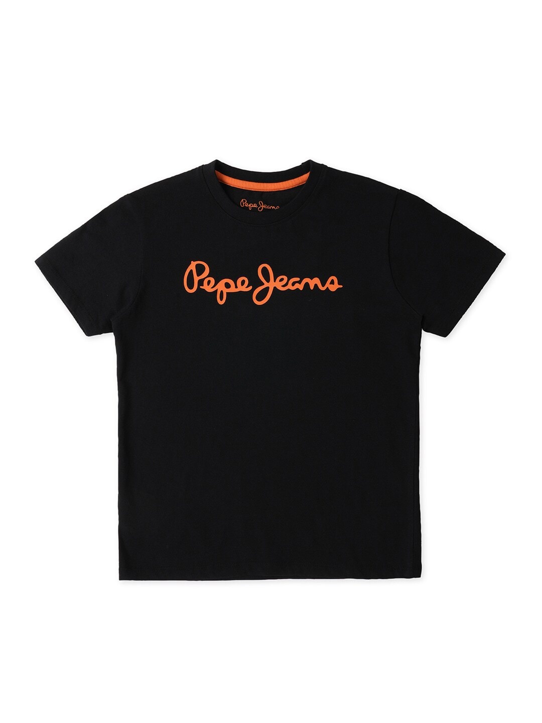 

Pepe Jeans Boys Round Neck Cotton T-shirt, Black