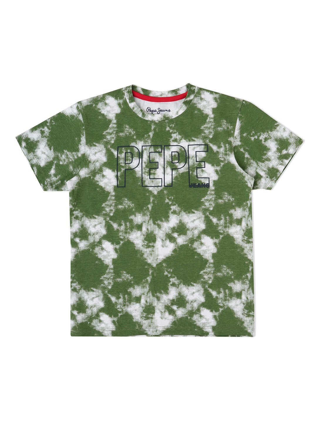 

Pepe Jeans Boys Tie-Dyed Cotton T-shirt, Green