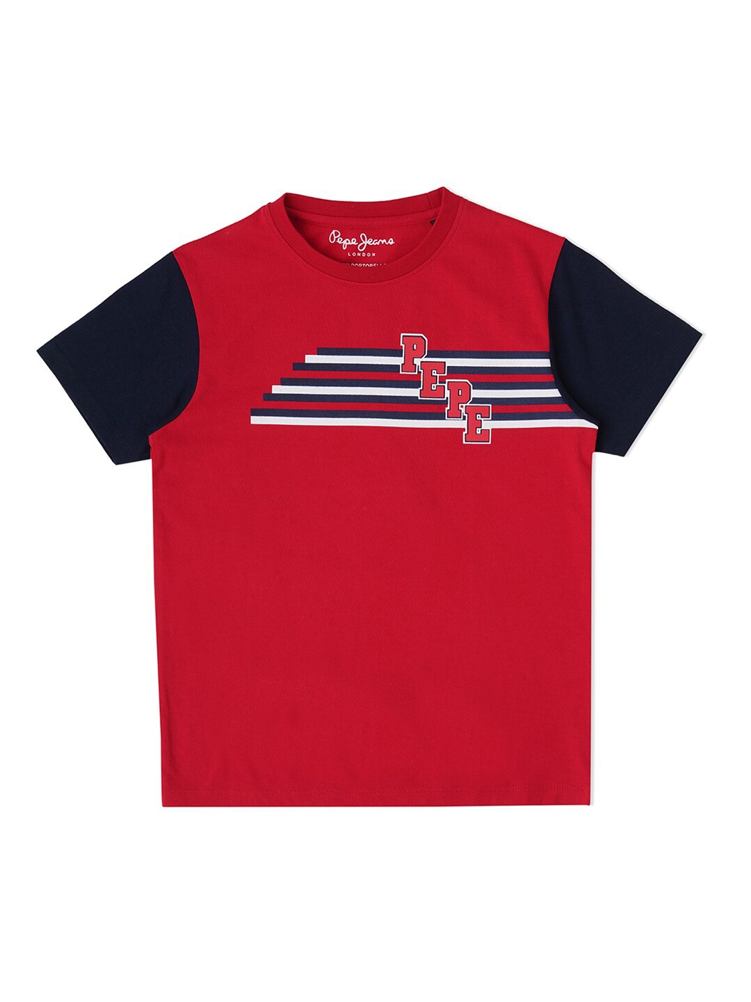 

Pepe Jeans Boys Printed Cotton T-shirt, Red