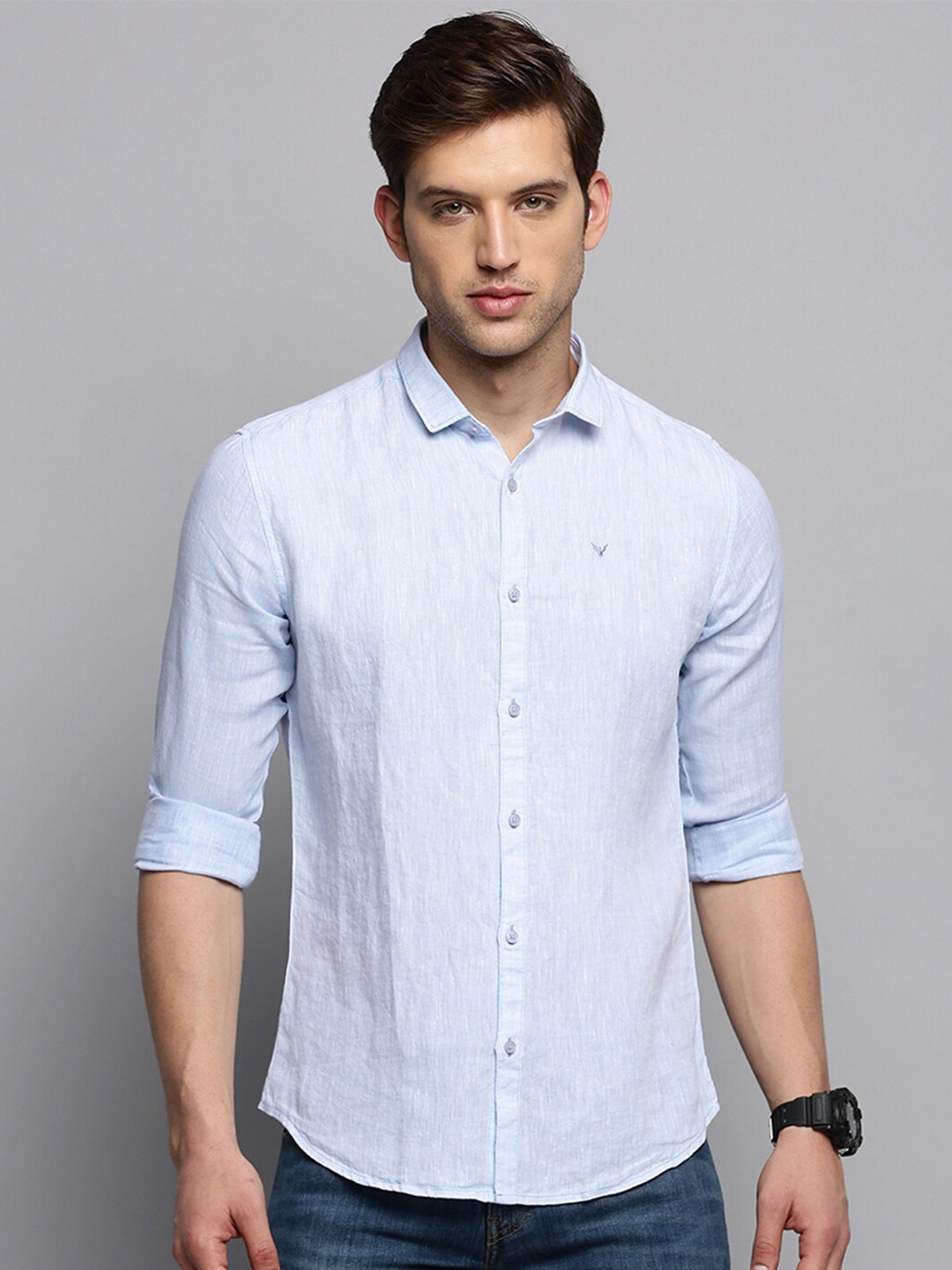 

SHOWOFF Classic Linen Casual Shirt, Blue