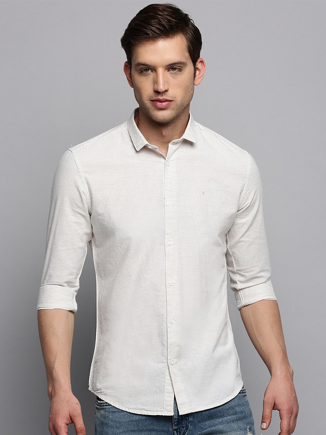 

SHOWOFF Linen Casual Shirt, Cream