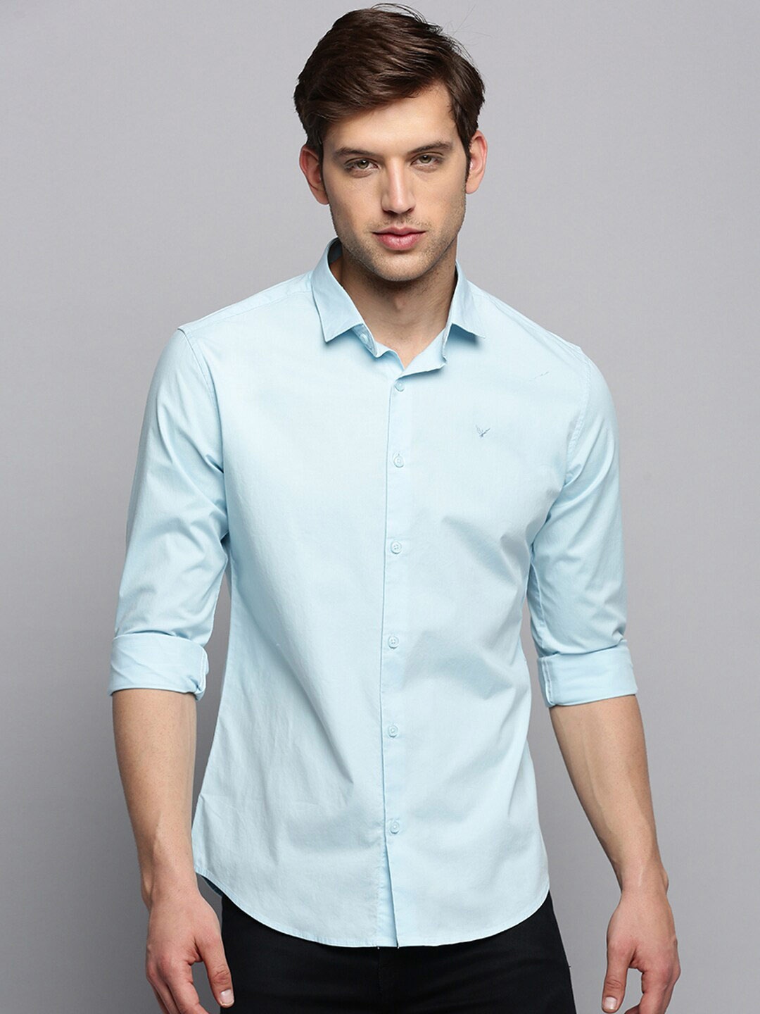 

SHOWOFF Classic Casual Cotton Shirt, Turquoise blue