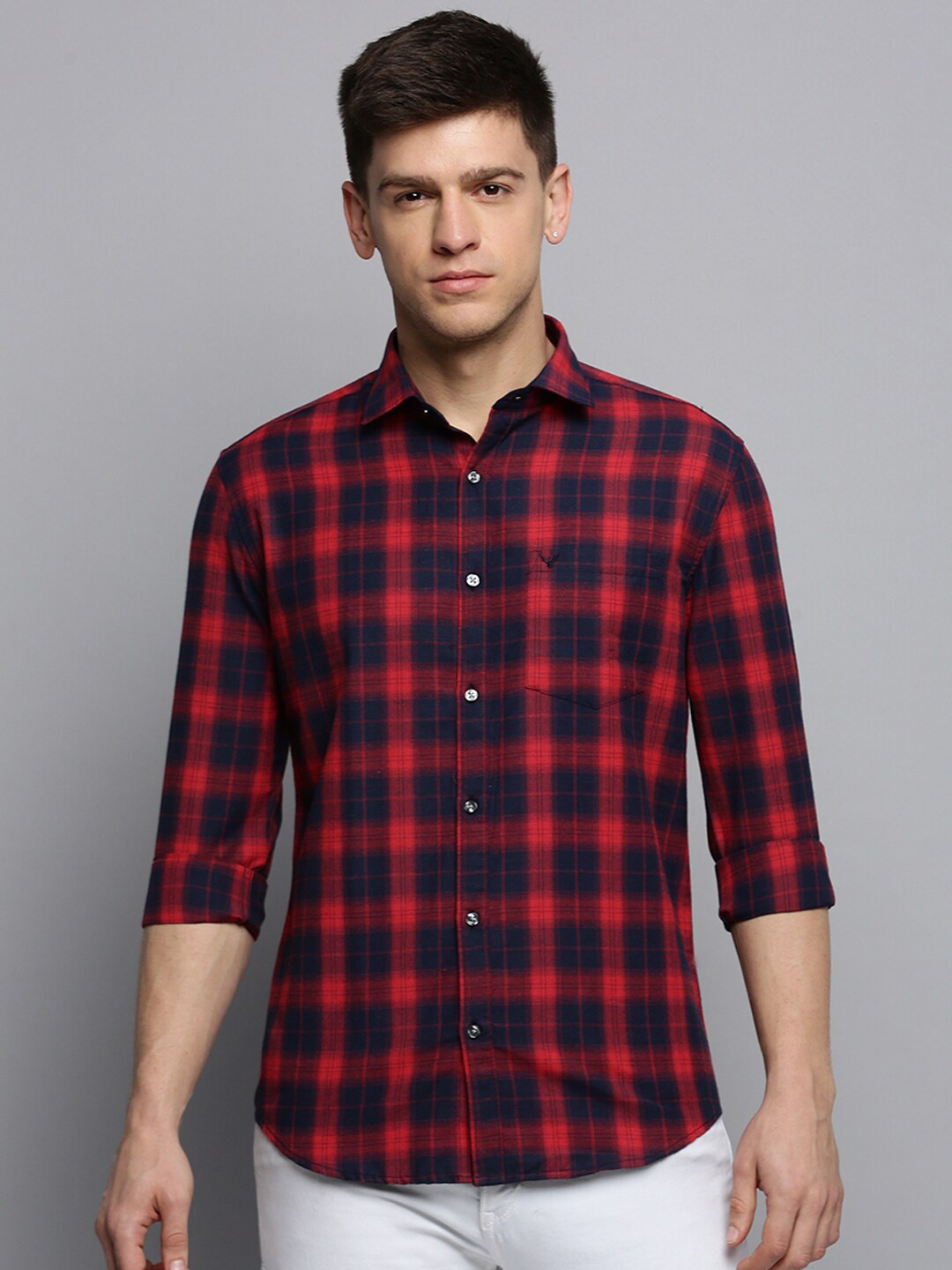 

SHOWOFF Tartan Checked Classic Casual Shirt, Red