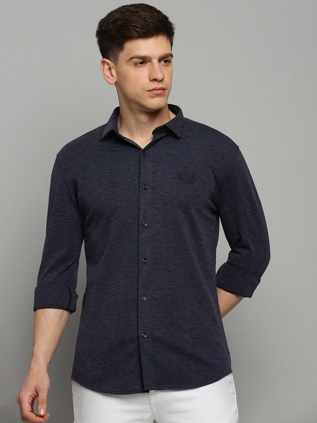 

SHOWOFF Classic Cotton Casual Shirt, Navy blue