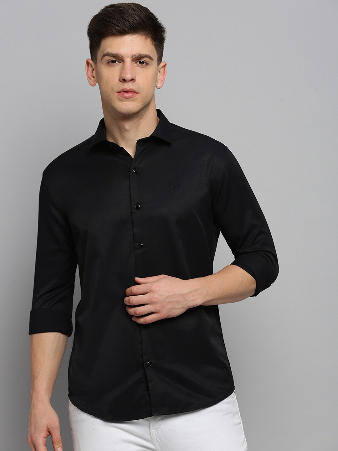 

SHOWOFF Classic Formal Cotton Shirt, Black