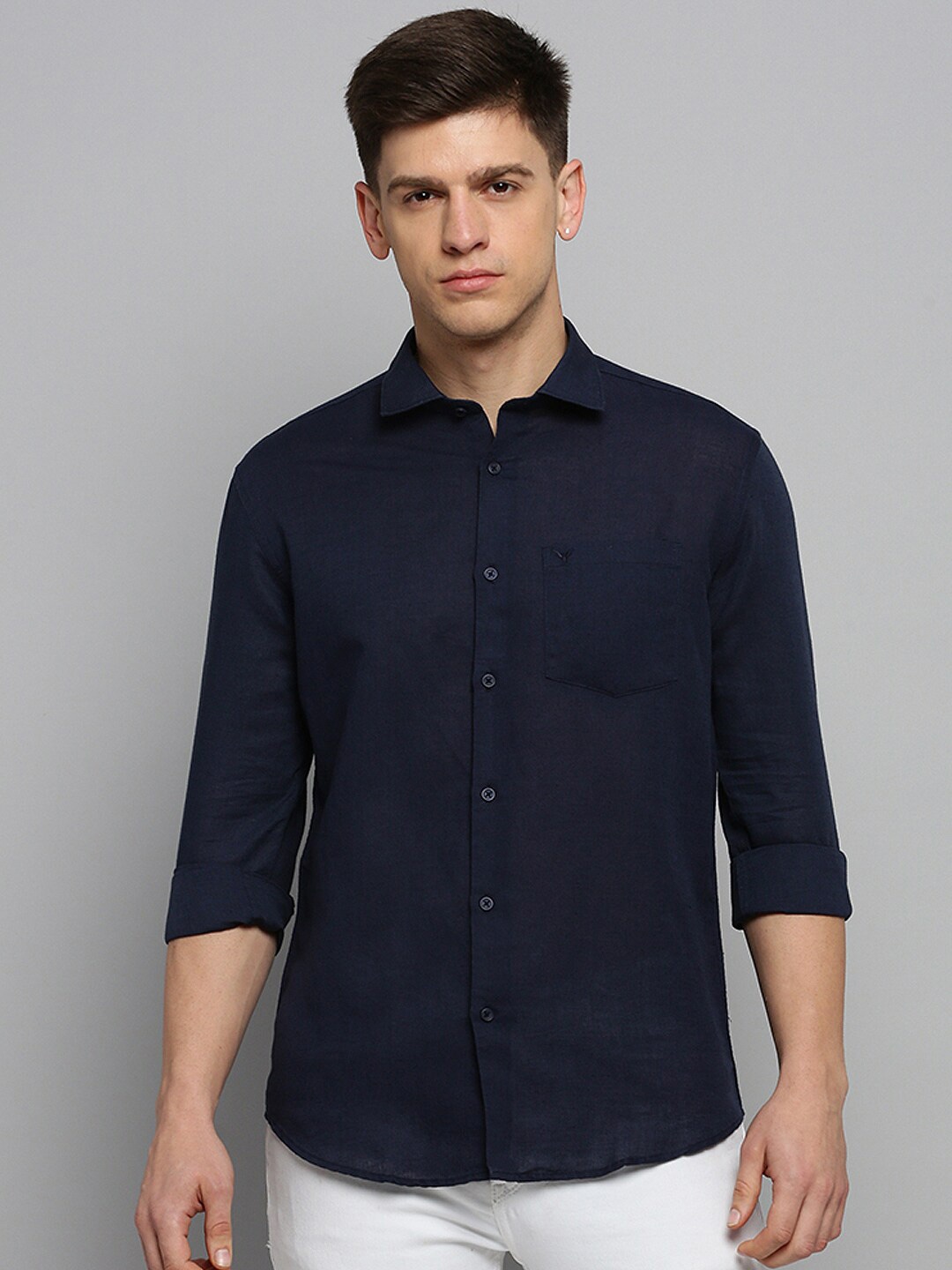 

SHOWOFF Cotton Casual Shirt, Navy blue