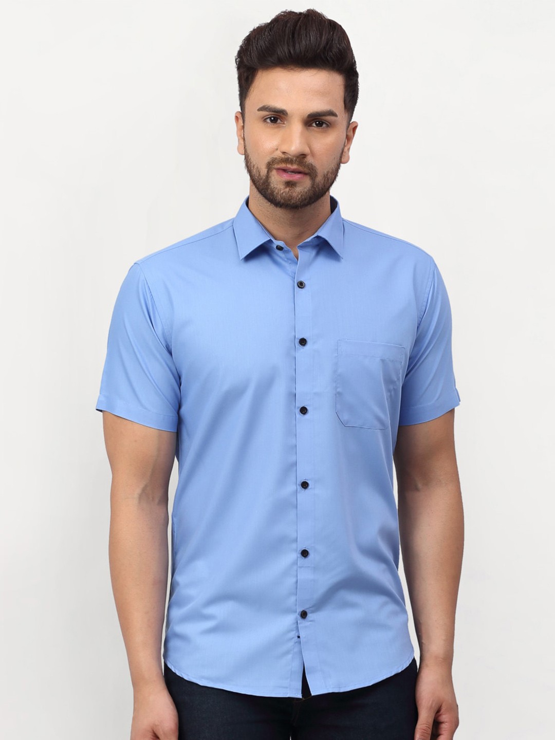 

JAINISH Spread Collar Classic Fit Casual Shirt, Blue