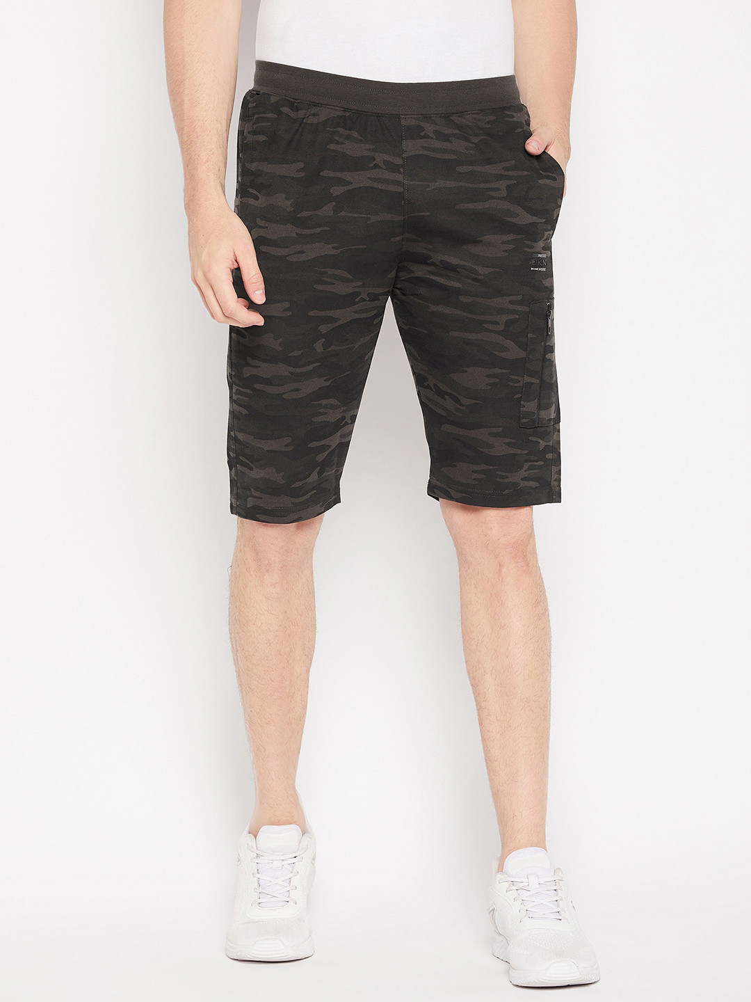 

Okane Men Printed Cotton Lounge Shorts, Green