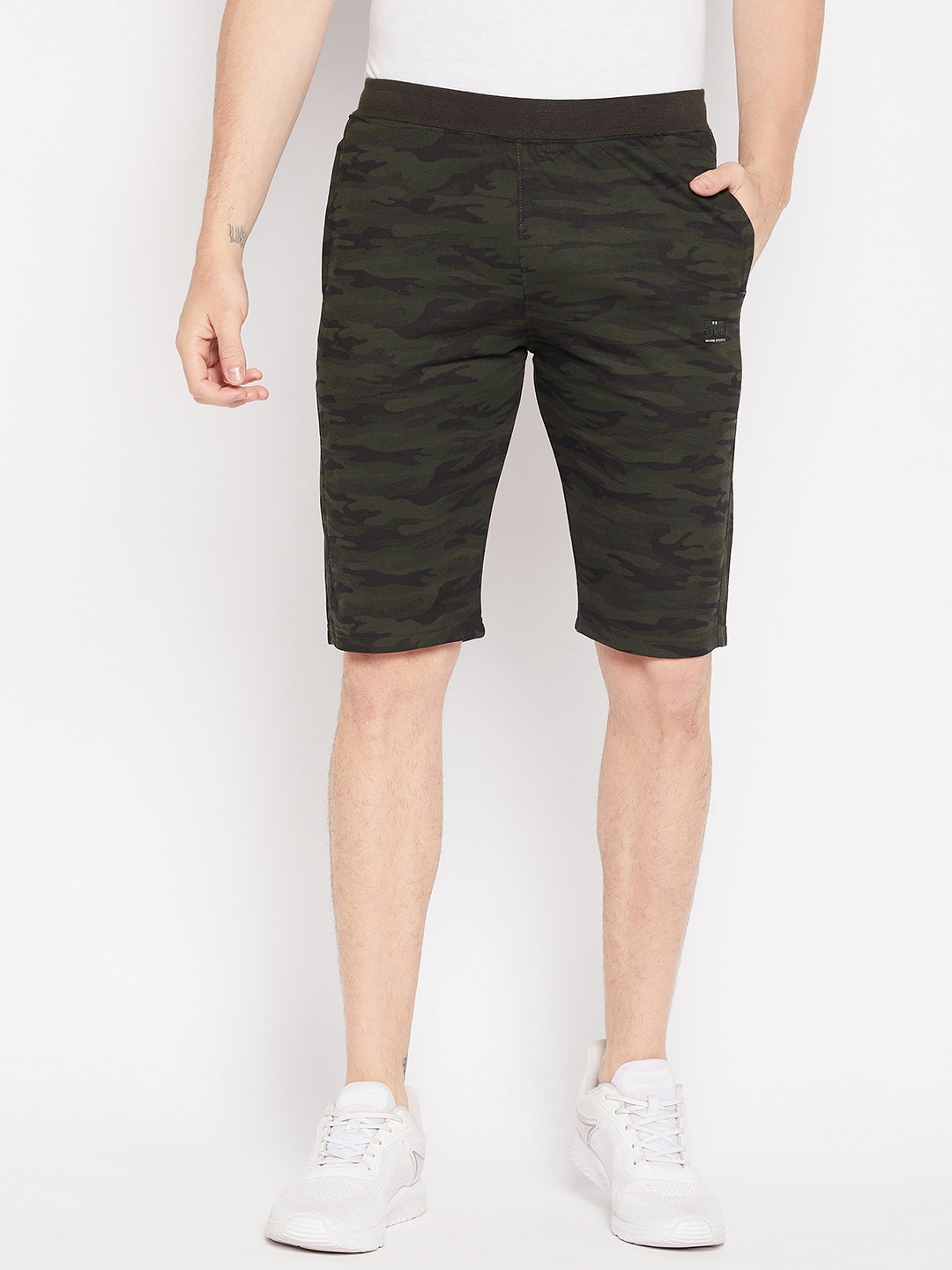

Okane Men Printed Mid-Rise Lounge Shorts, Olive