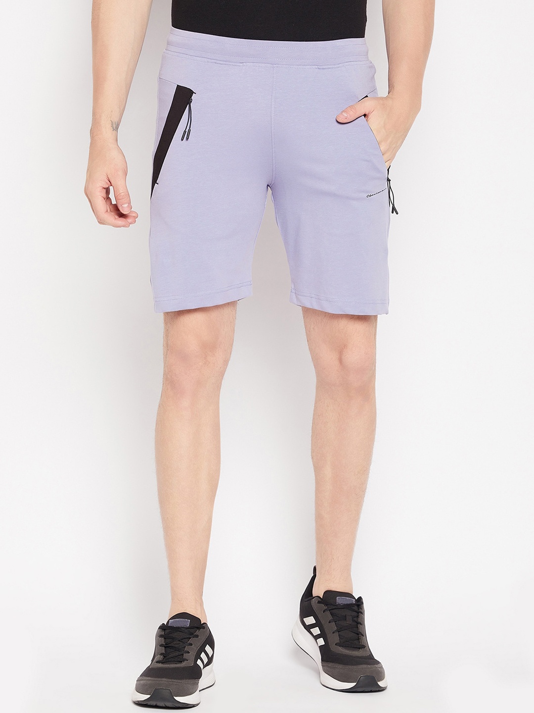 

Okane Men Mid Rise Sports Shorts, Purple