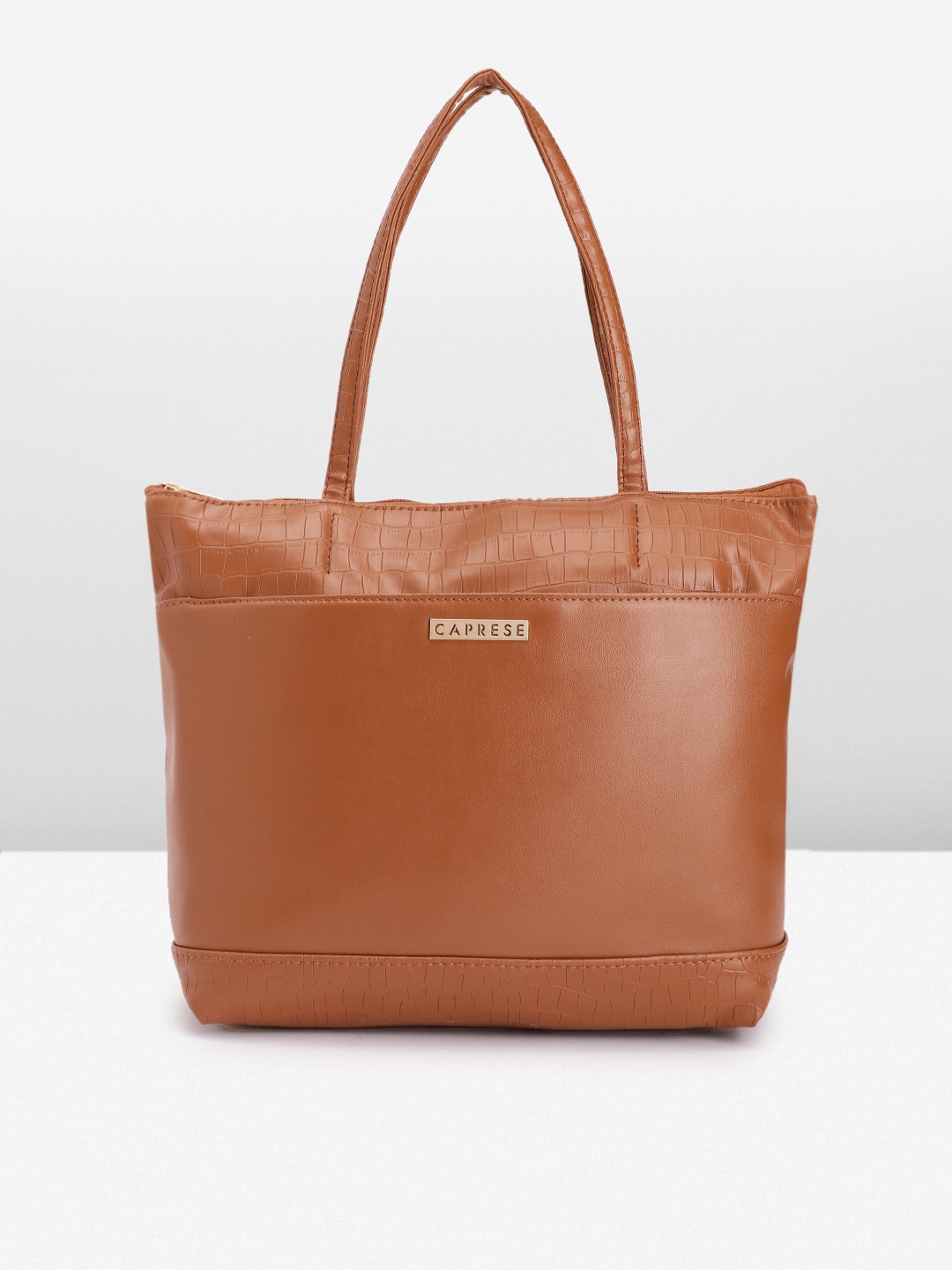 

Caprese Animal Textured Structured Shoulder Bag, Brown