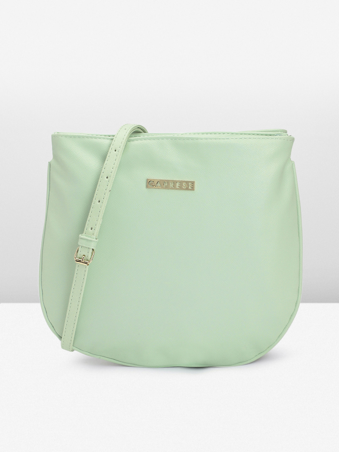 

Caprese Women Solid Sling Bag, Sea green