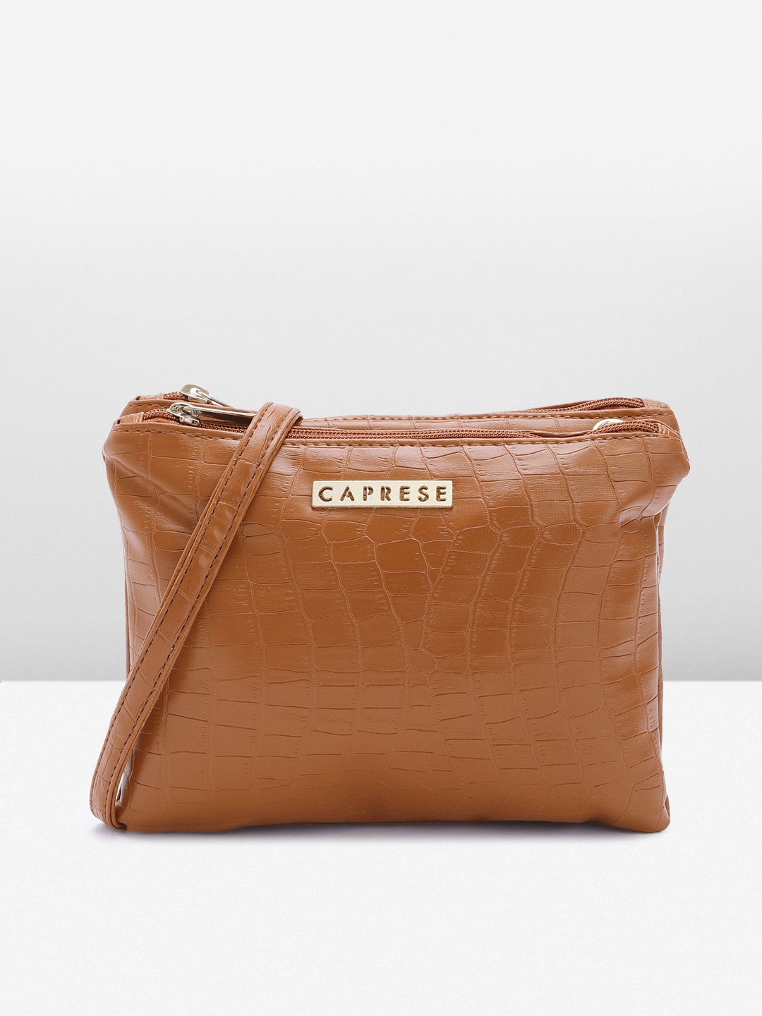 

Caprese Textured Sling Bag, Tan