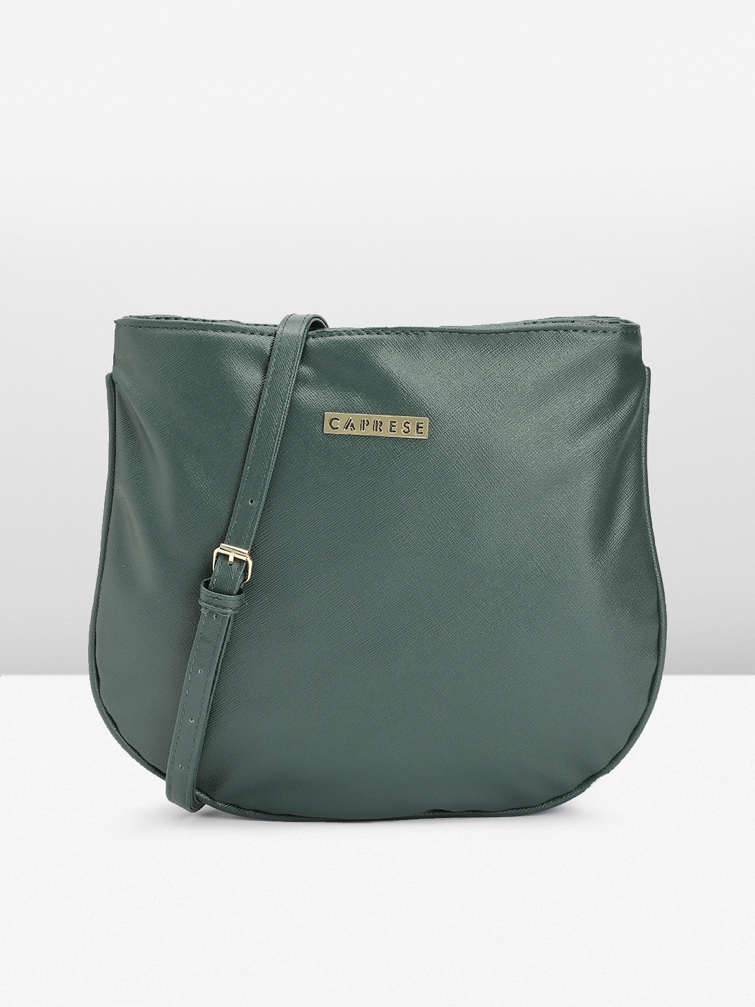 

Caprese Green Solid Sling Bag