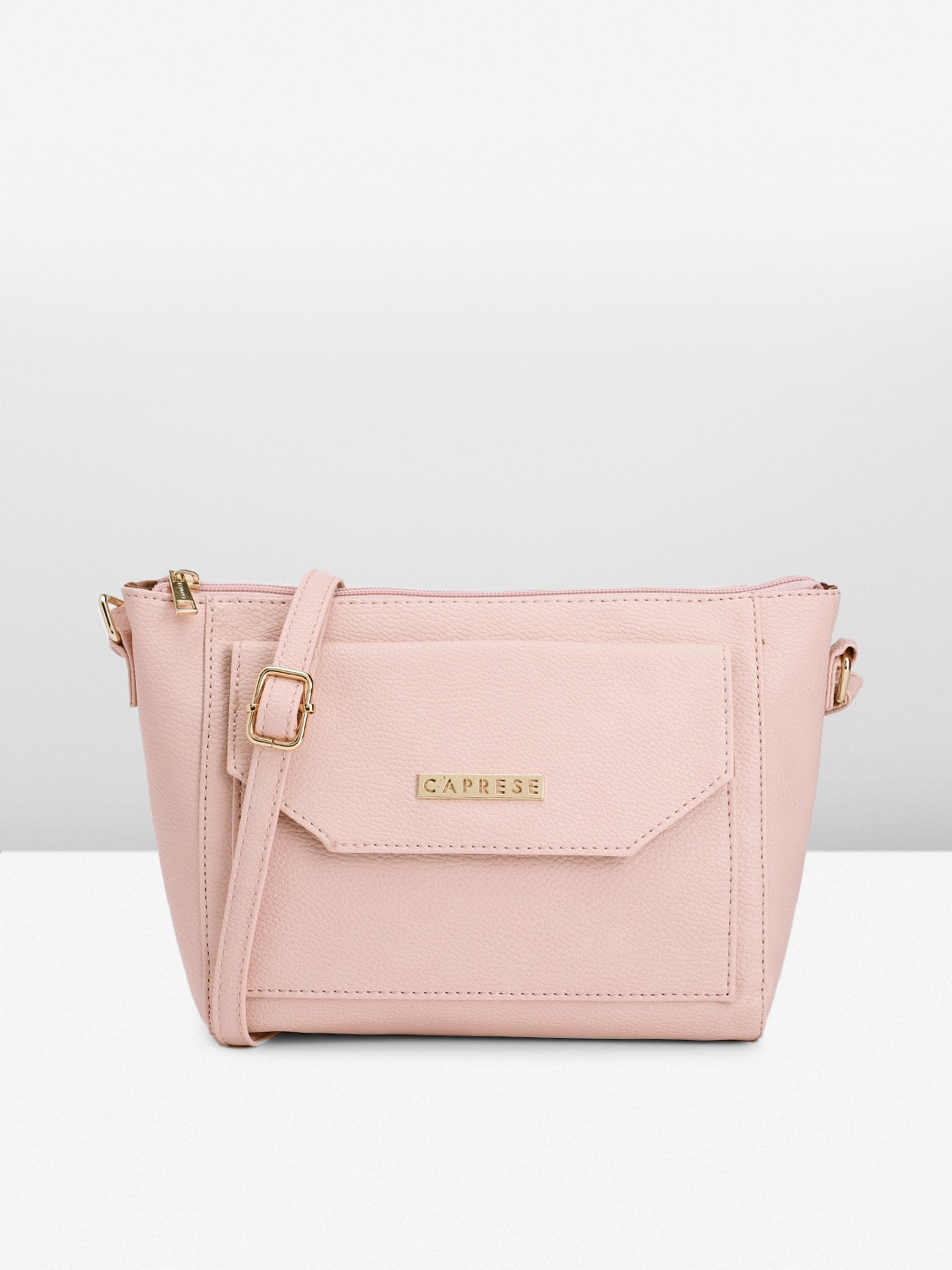 

Caprese Women Solid Sling Bag, Pink