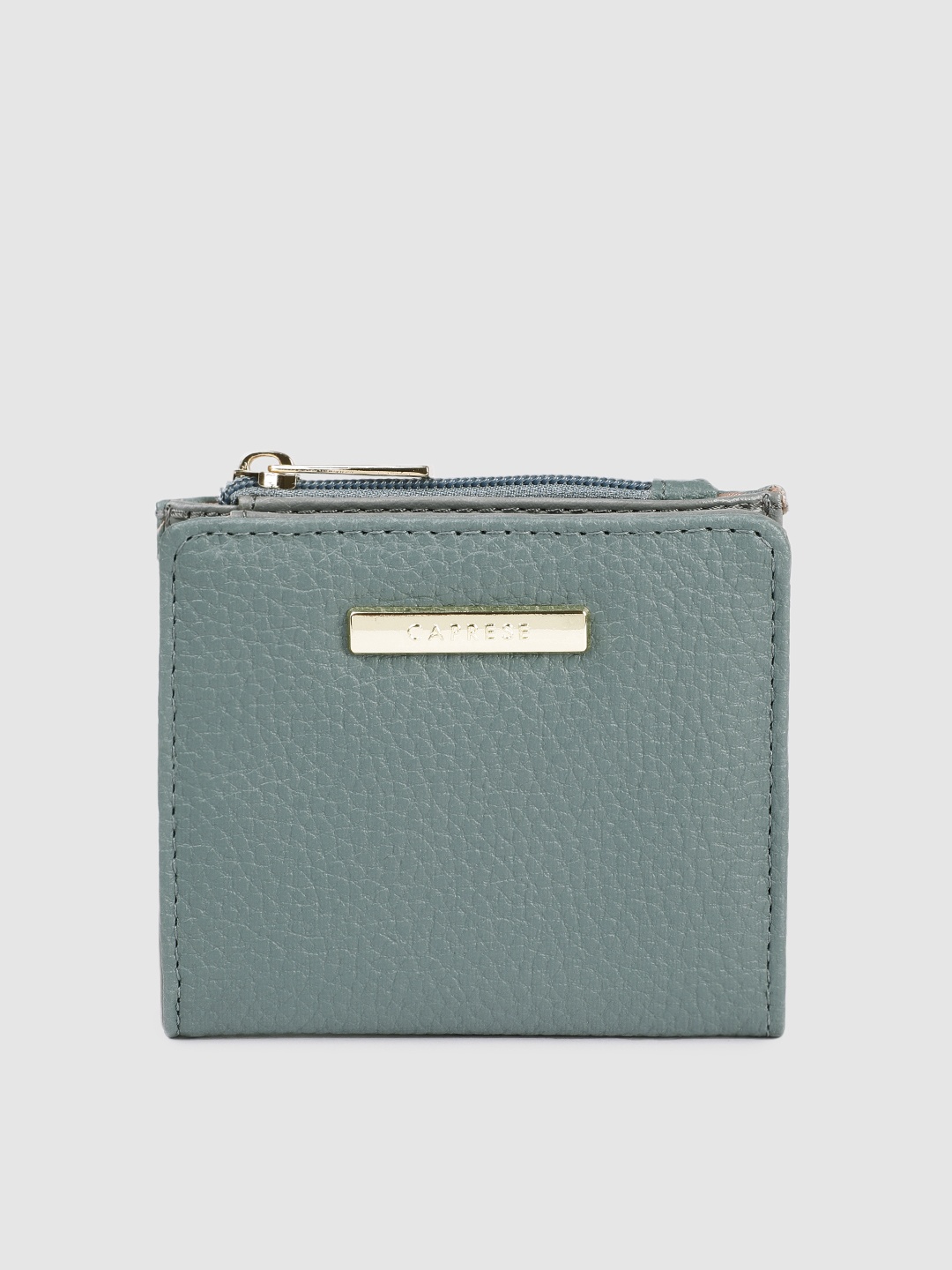 

Caprese Women Animal Textured Two Fold Wallet, Grey