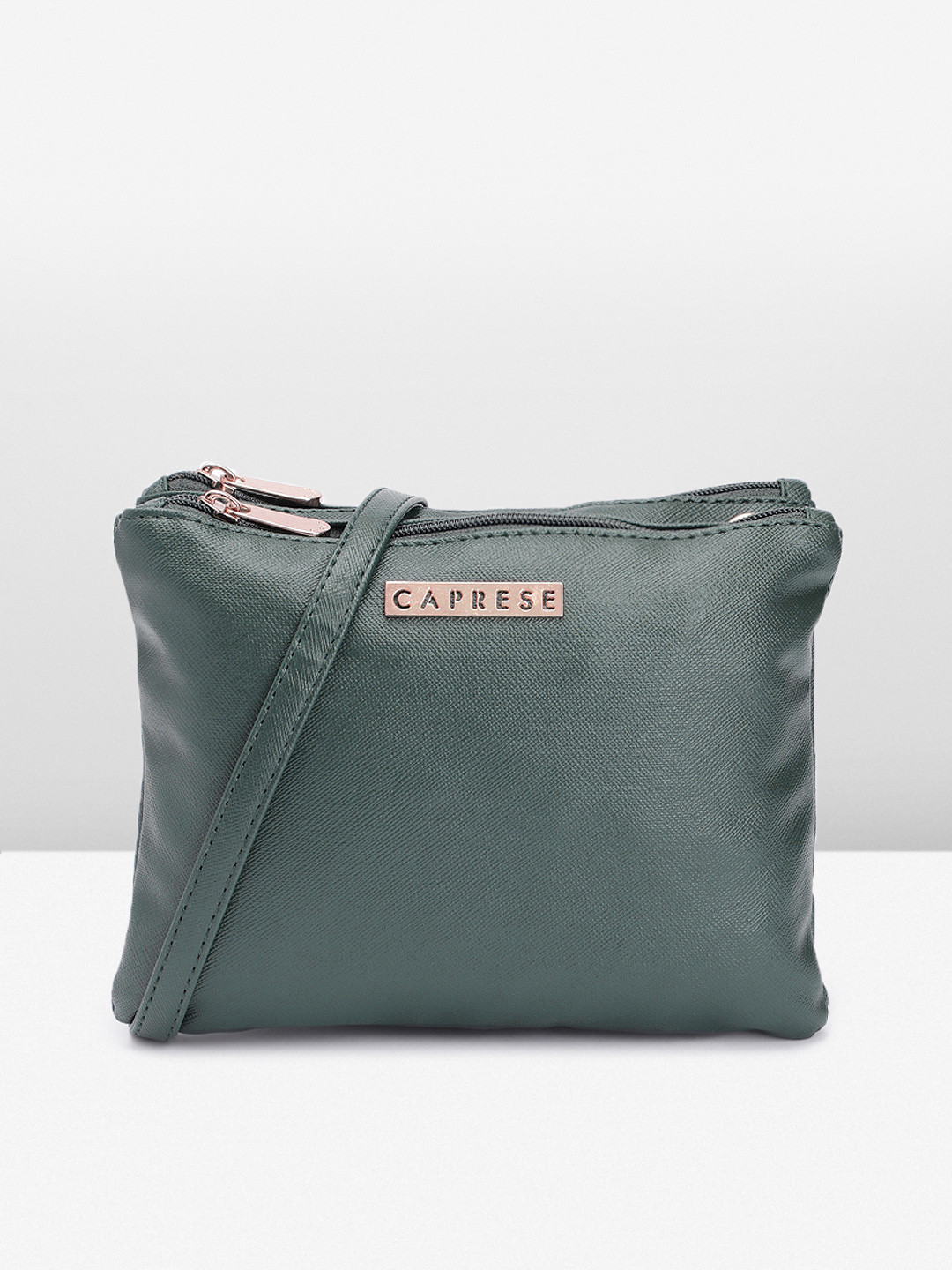

Caprese Women Solid Sling Bag, Green