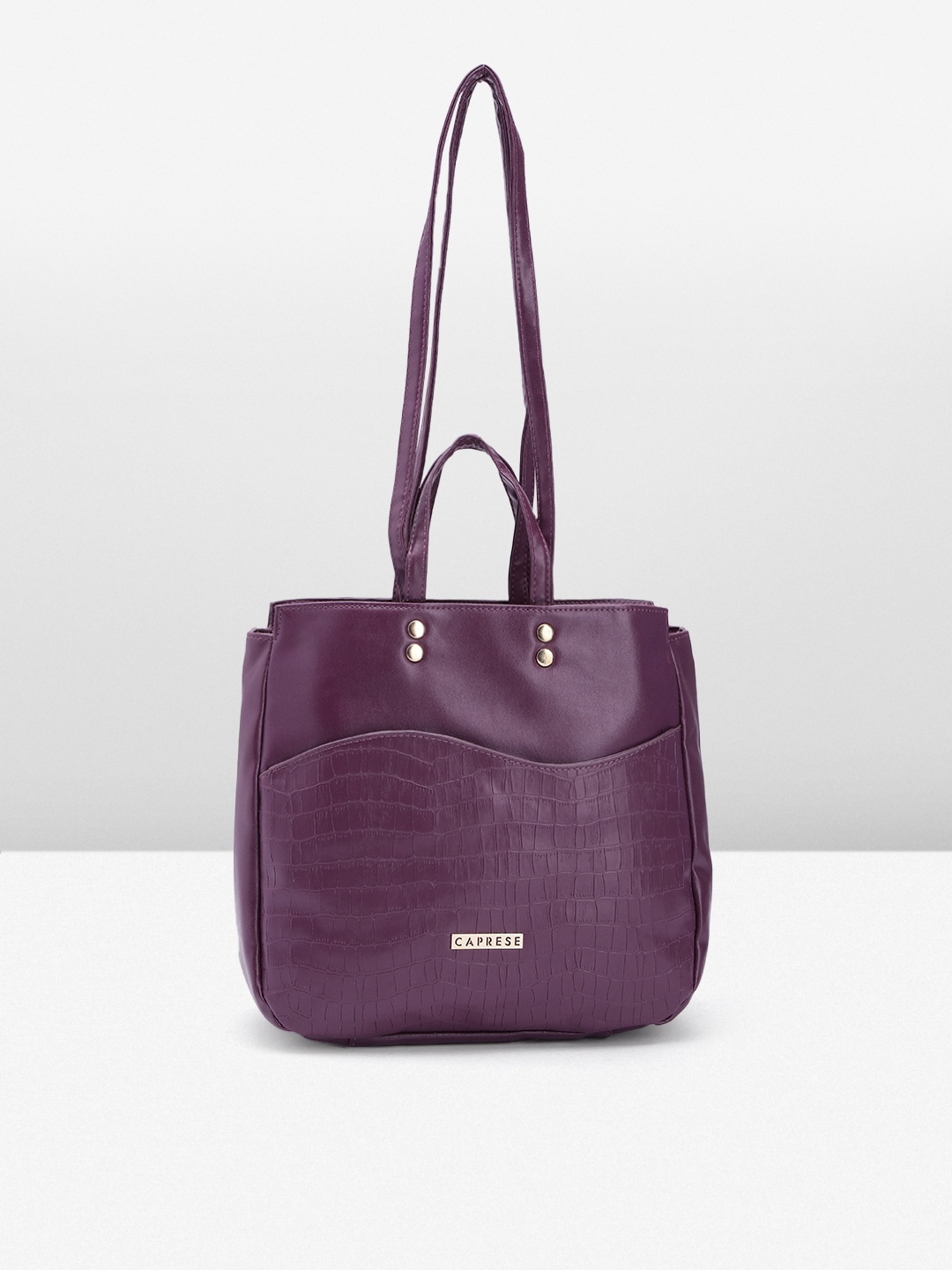 

Caprese Women Textured Shoulder Bag, Purple