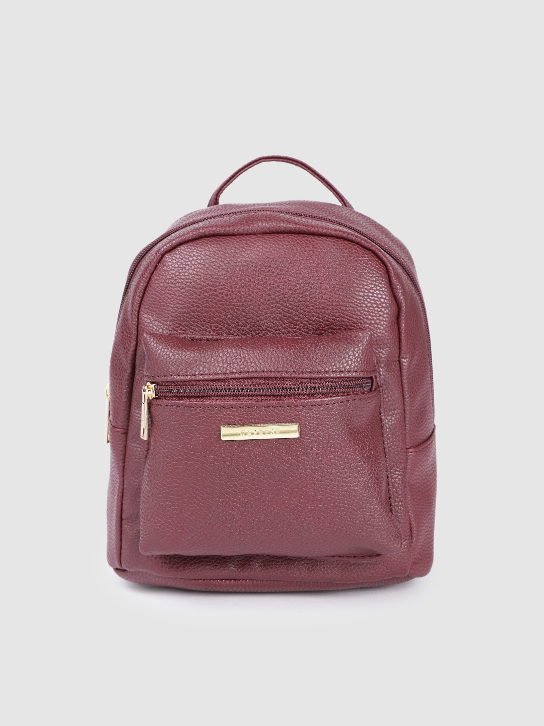 

Caprese Women Solid Backpack, Burgundy