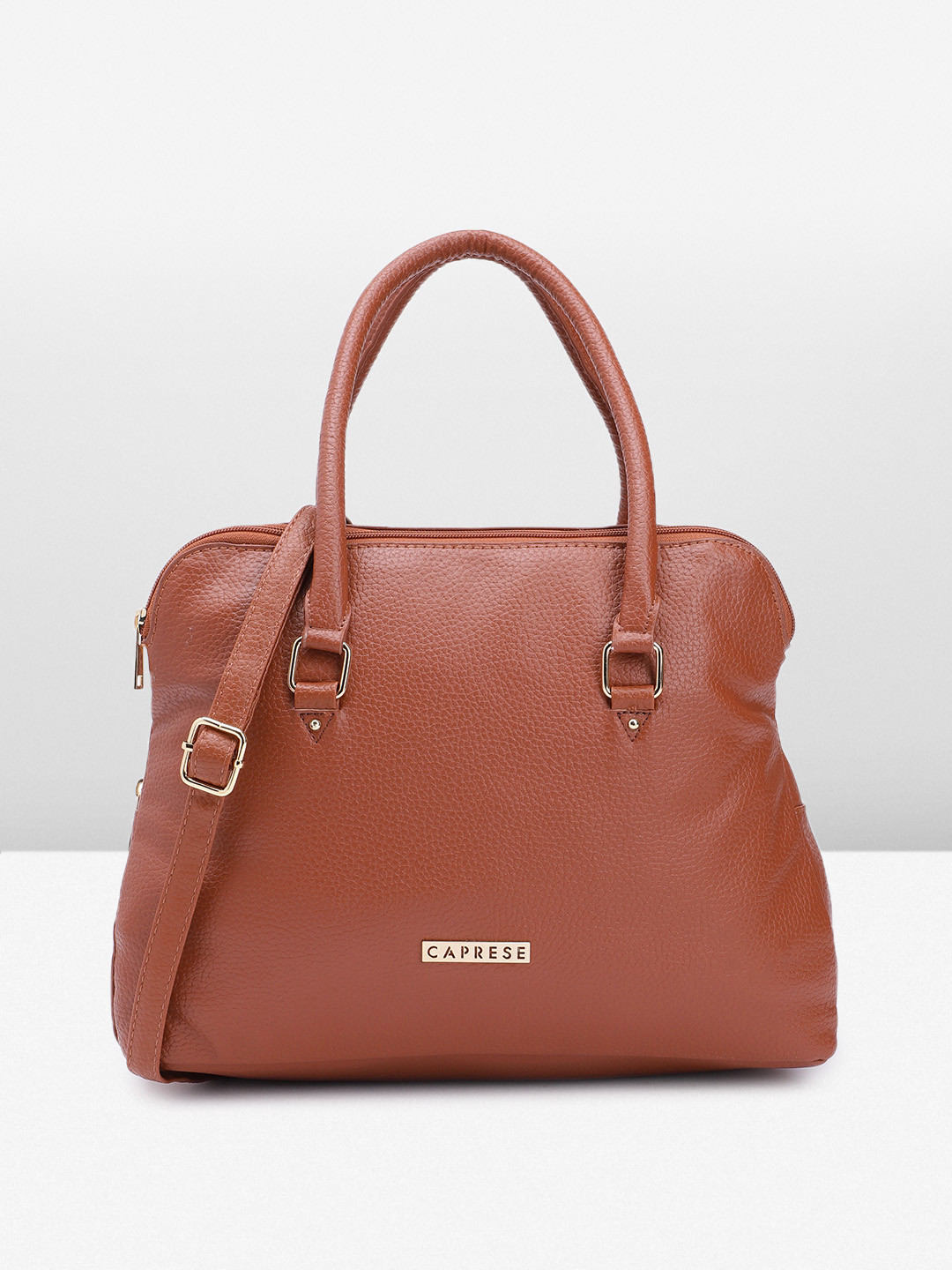 

Caprese Textured Regular Structured Shoulder Bag, Brown
