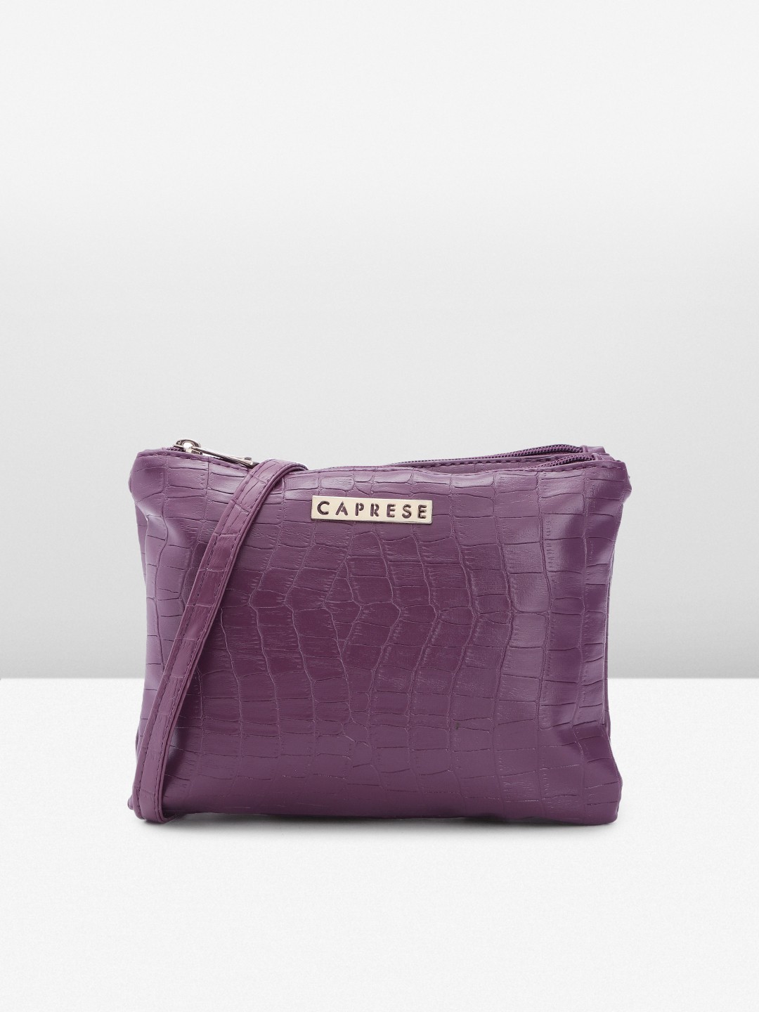 

Caprese Women Textured Sling Bag, Purple