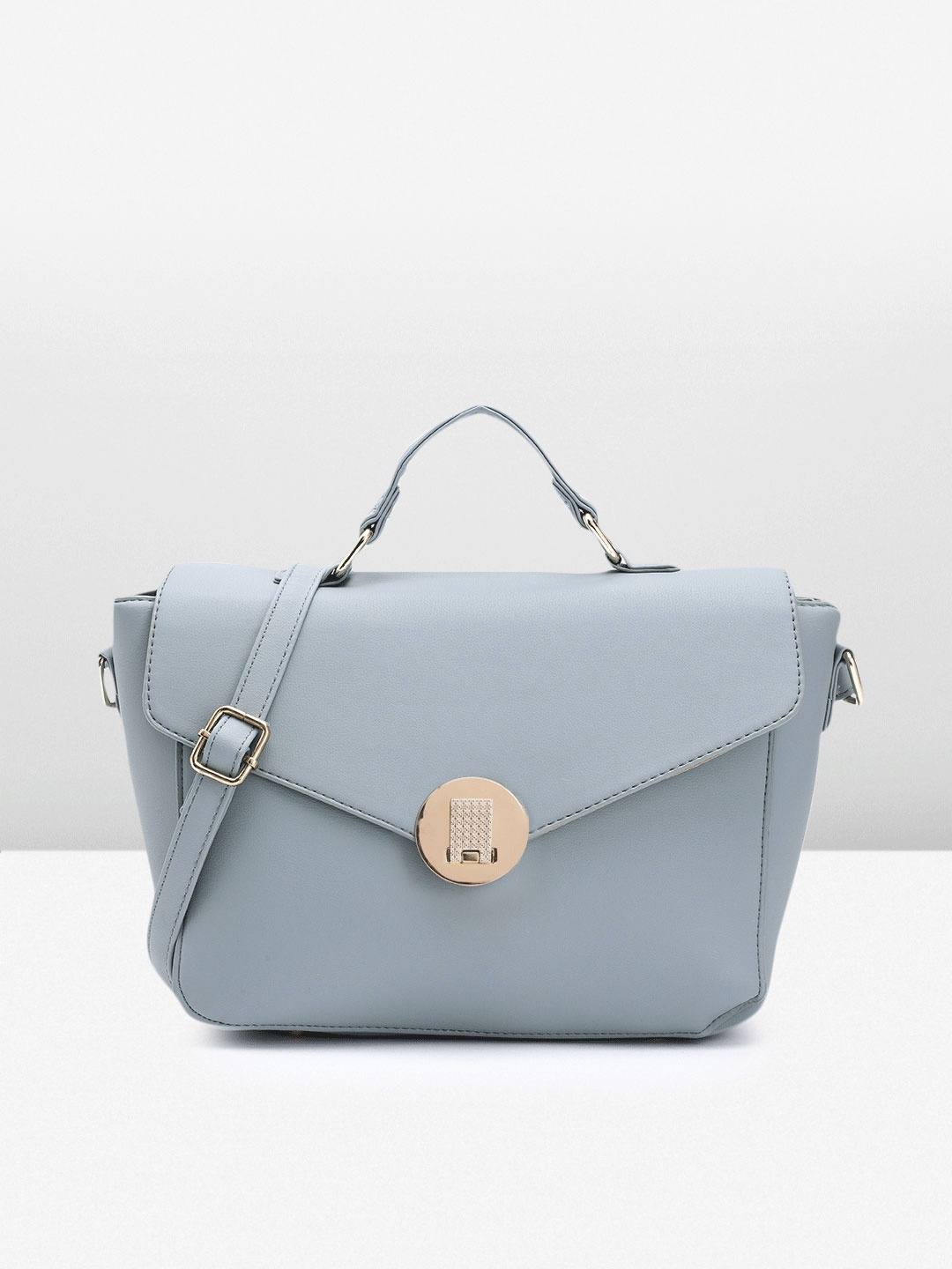 

Caprese Solid Structured Satchel, Blue