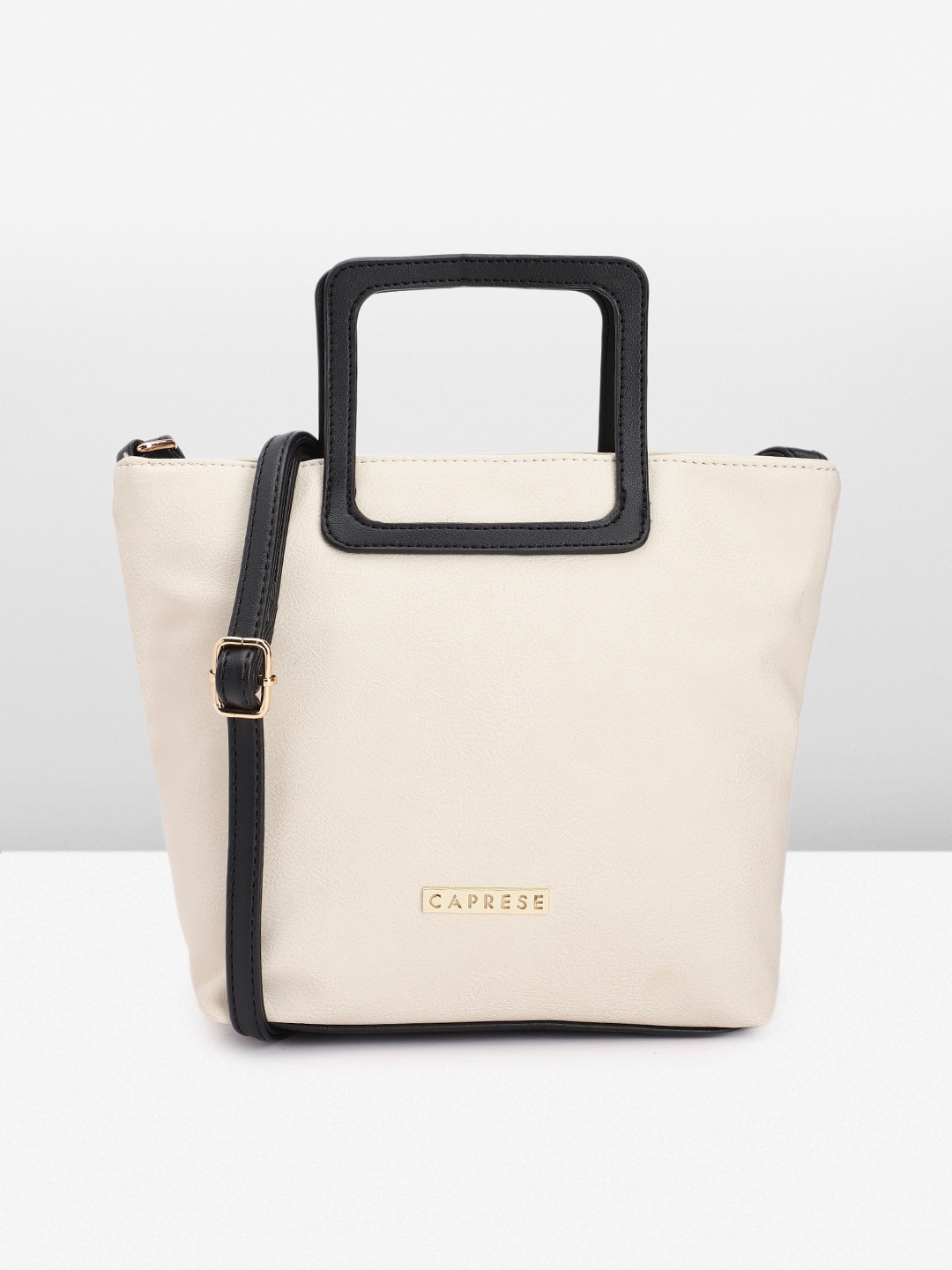 

Caprese Women Solid Handheld Bag, White