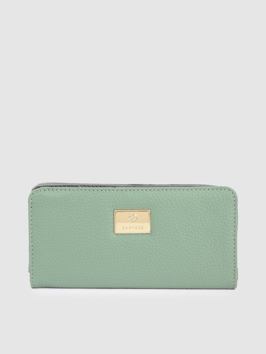 

Caprese Women Animal Textured Two Fold Wallet, Green