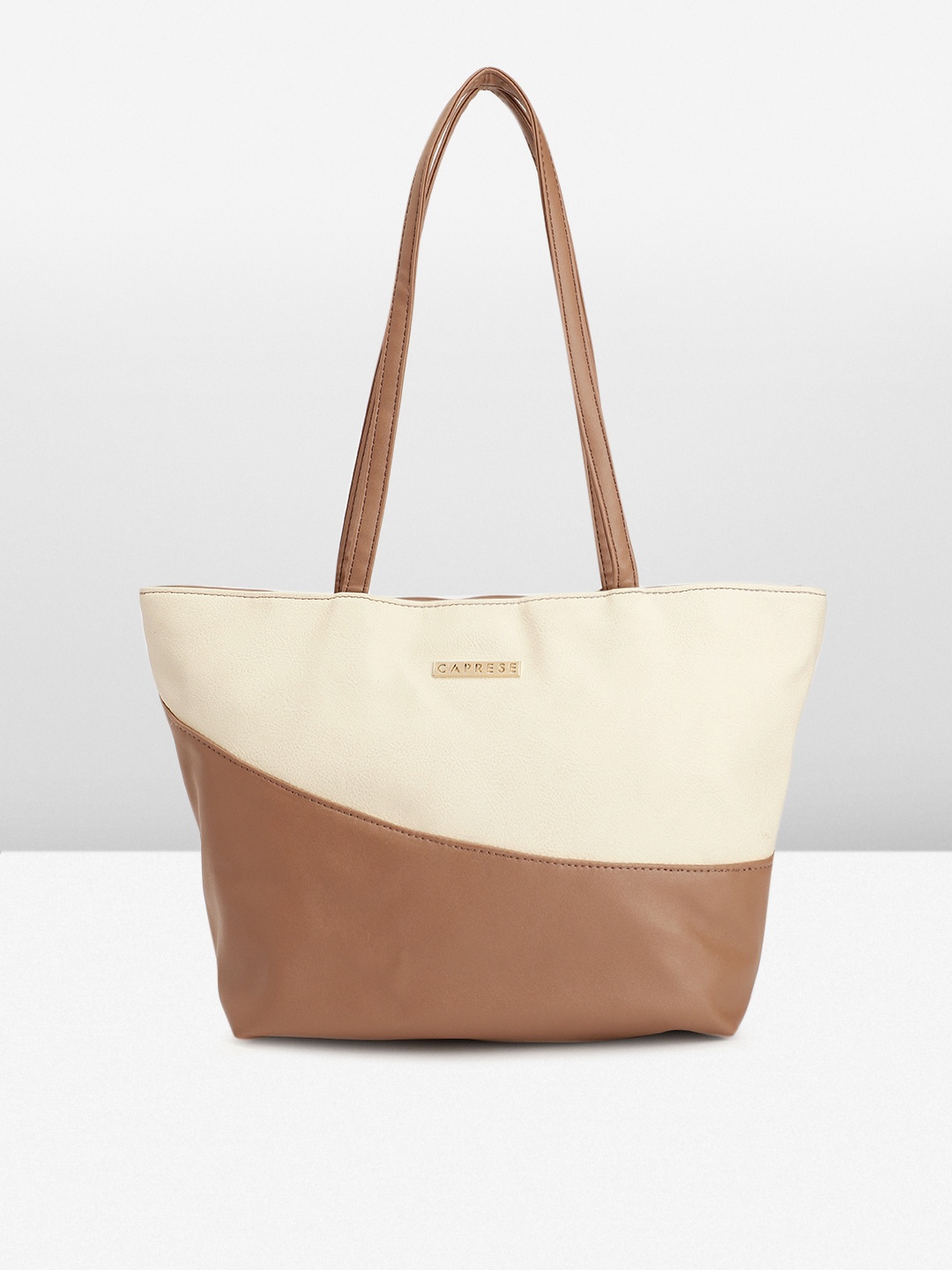 

Caprese Colourblocked Structured Shoulder Bag, Brown
