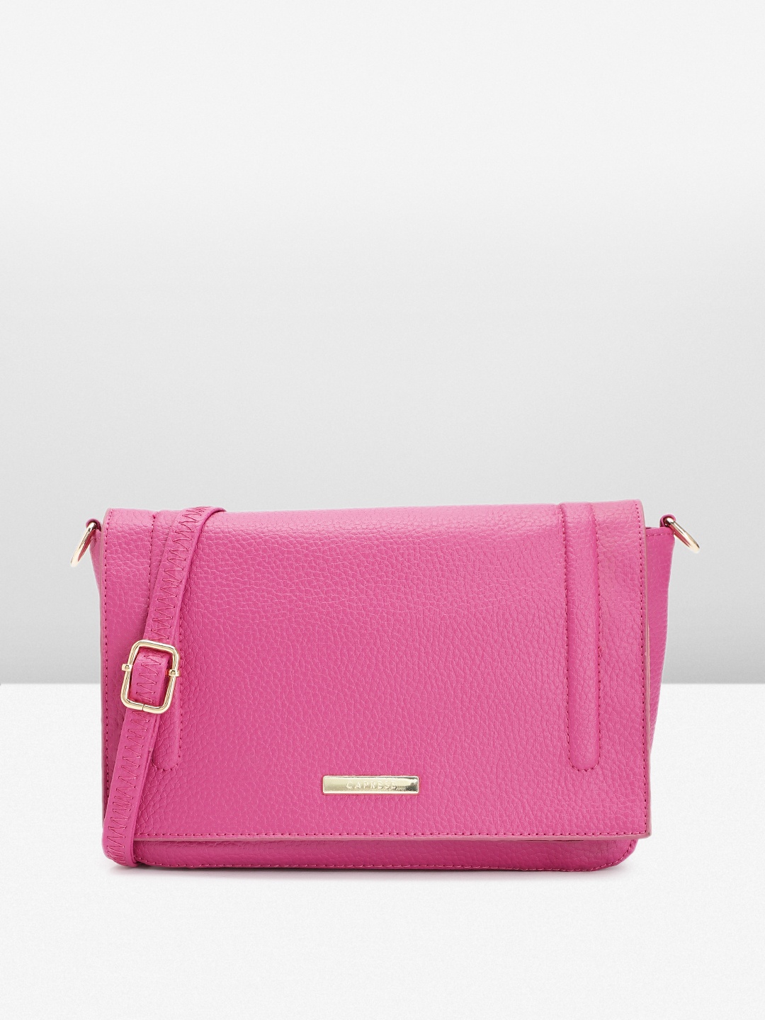 

Caprese Animal Textured Structured Sling Bag, Pink