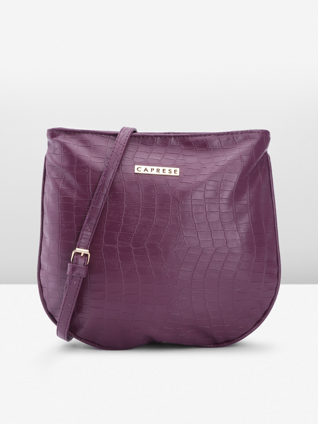 

Caprese Textured Sling Bag, Purple