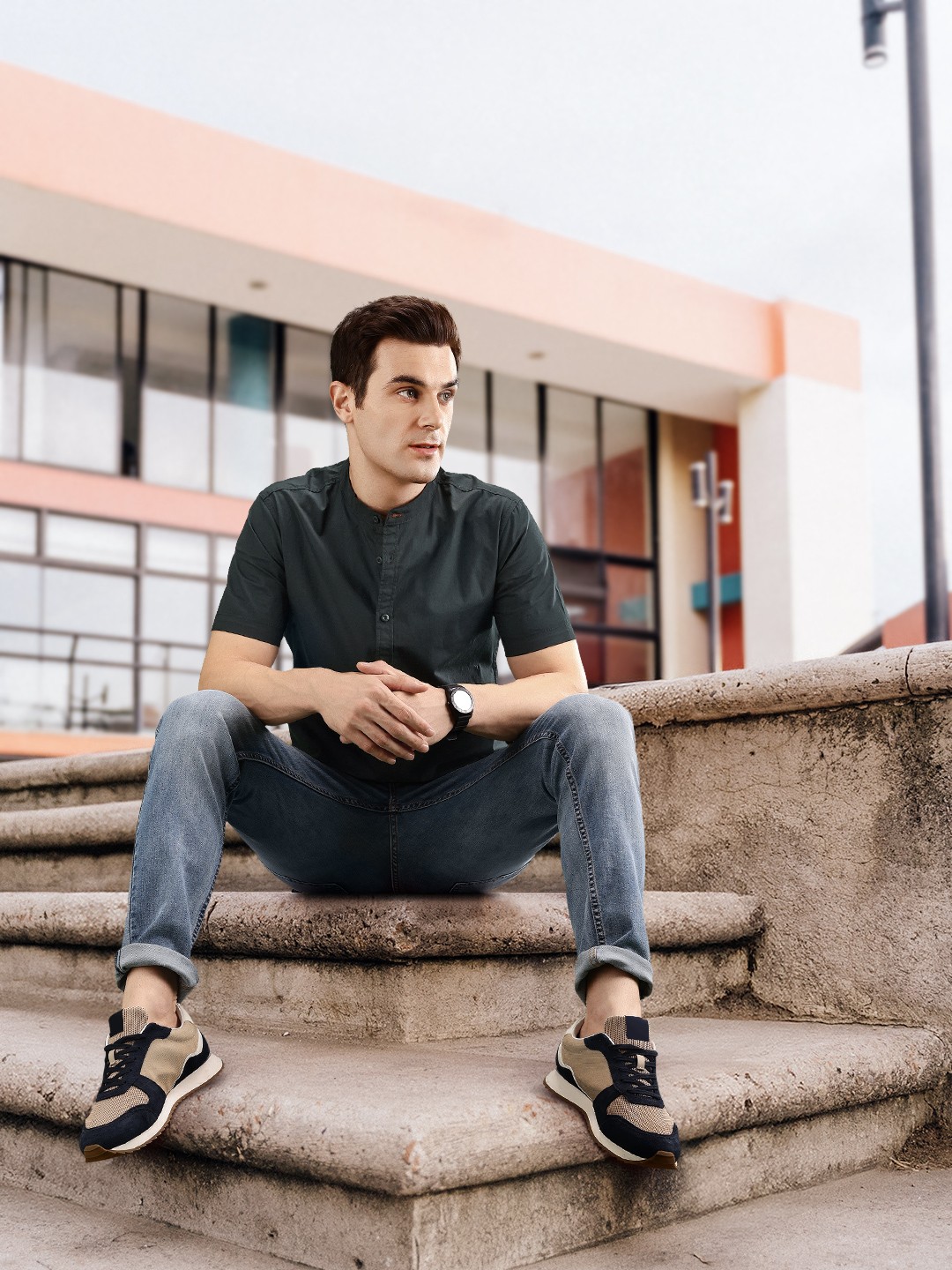 

The Roadster Lifestyle Co. Pure Cotton Casual Shirt, Black