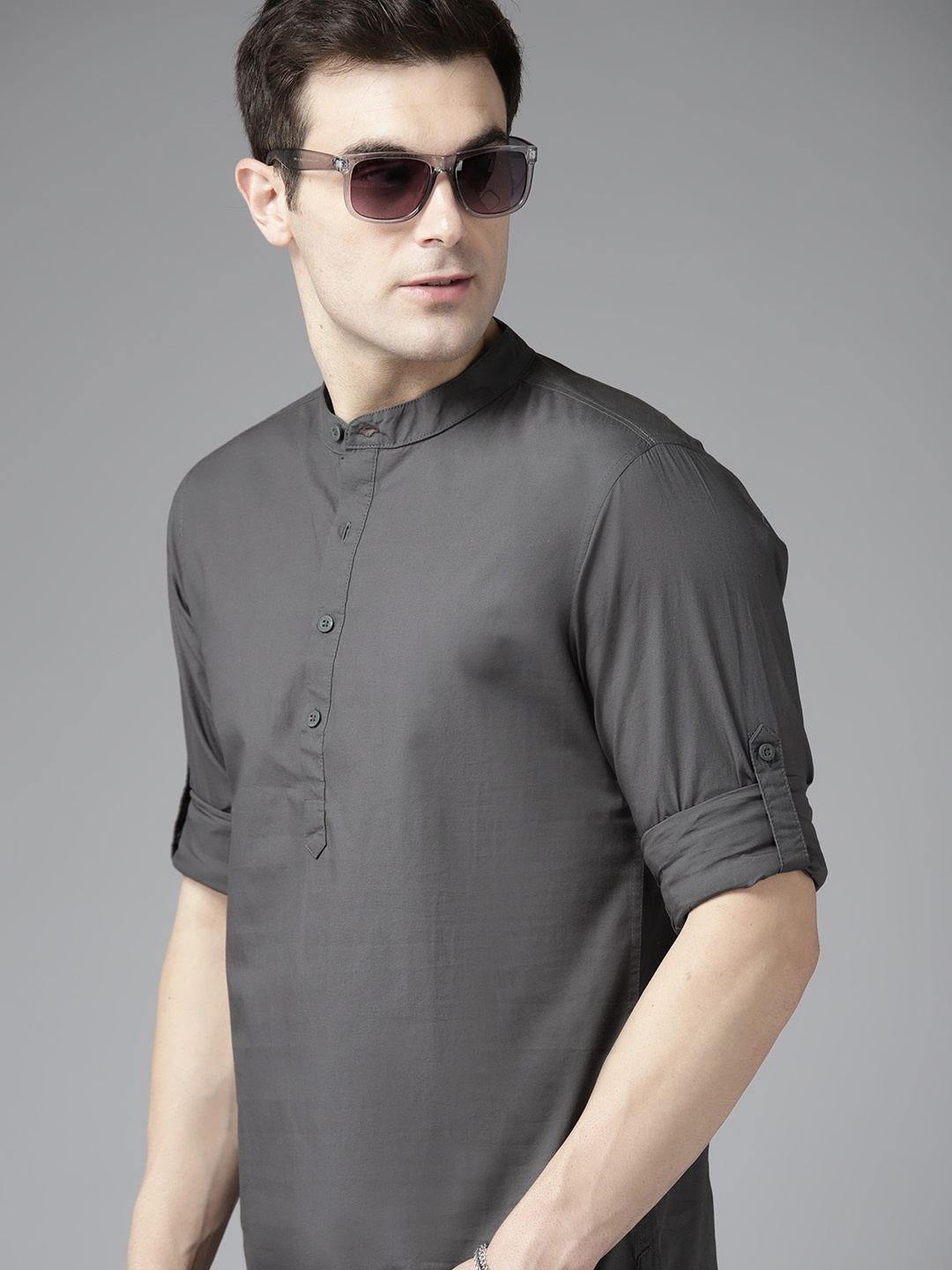 

The Roadster Lifestyle Co. Pure Cotton Casual Shirt, Grey