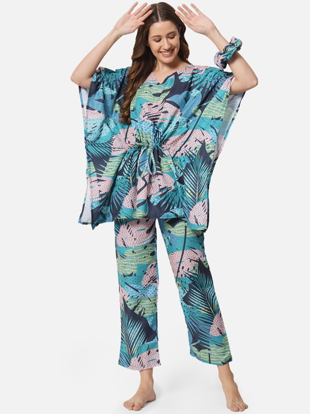 

FFLIRTYGO Abstract Printed Night Suit, Blue