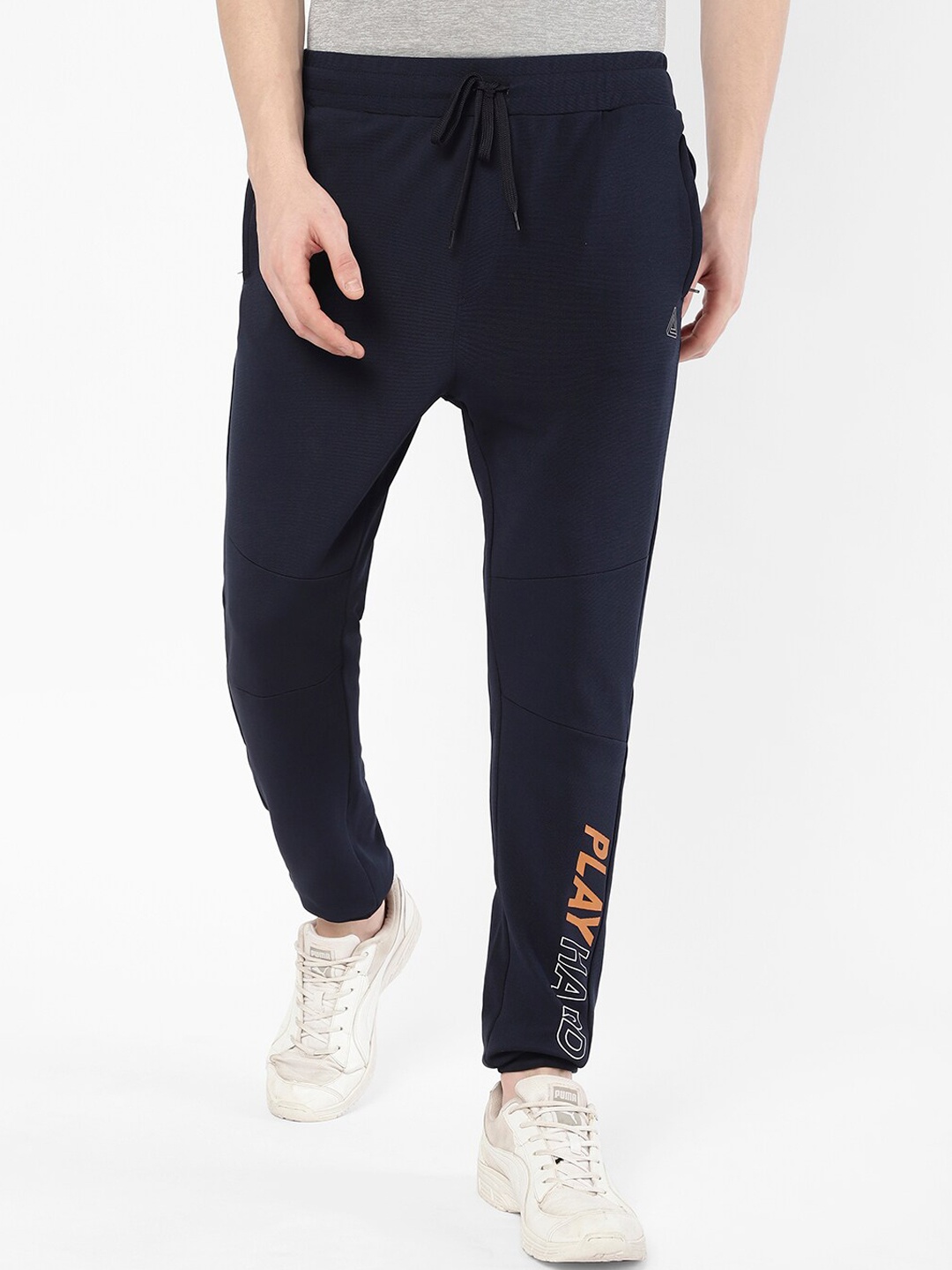 

R&B Men Mid-Rise Joggers, Blue