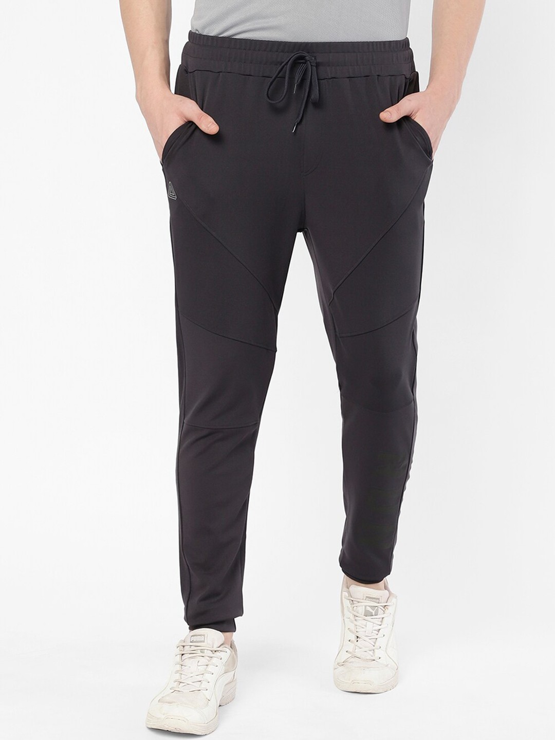 

R&B Men Mid-Rise Joggers, Grey