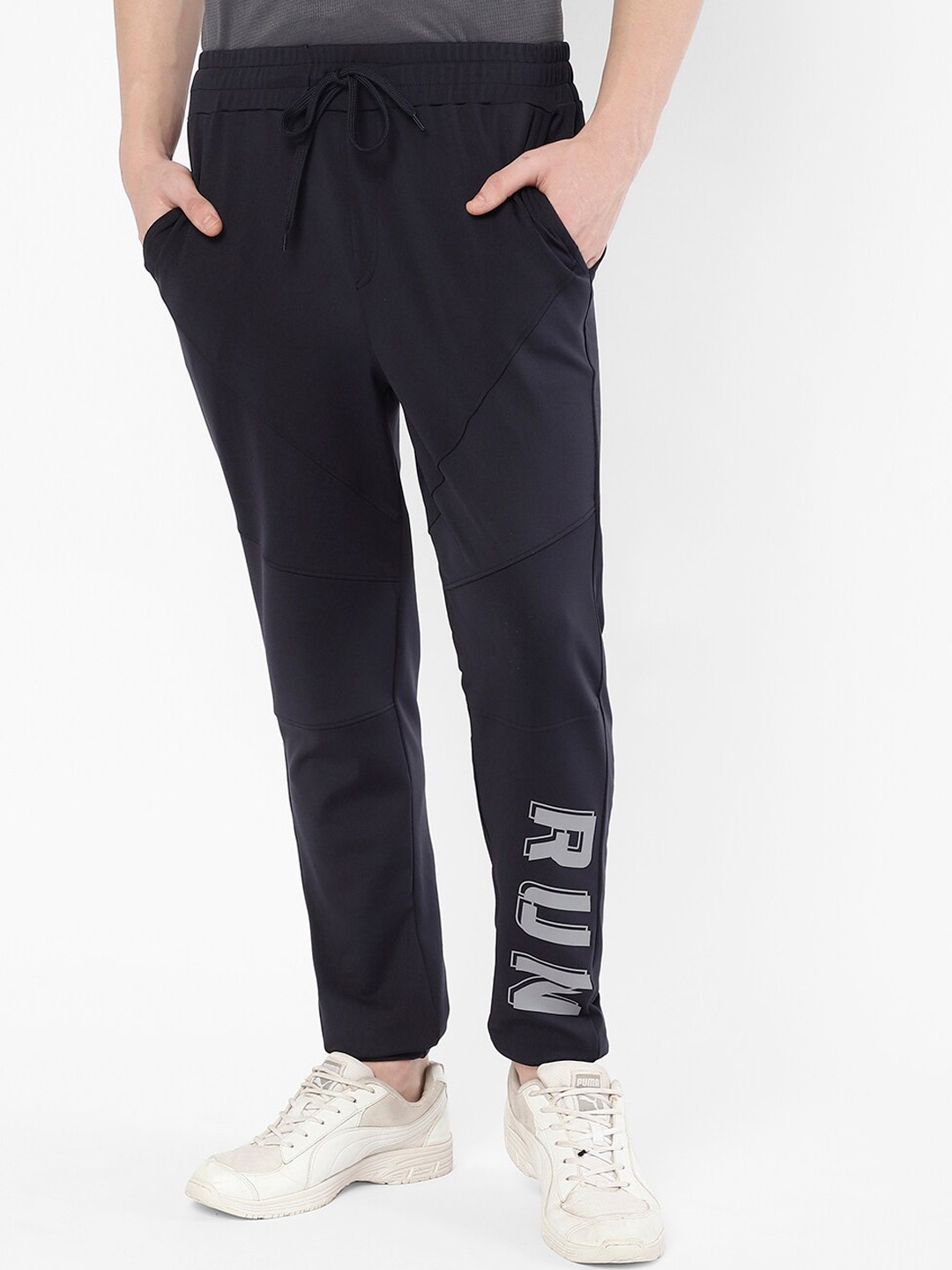 

R&B Men Mid-Rise Track Pants, Blue