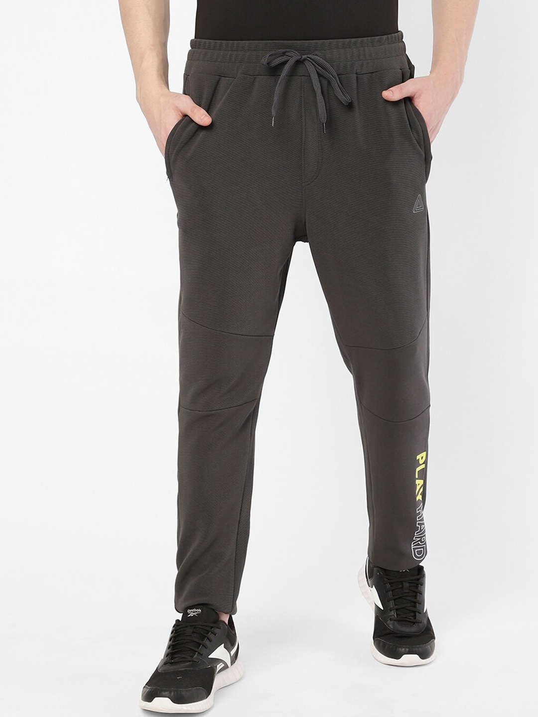 

R&B Men Side Zipper Track Pants, Black