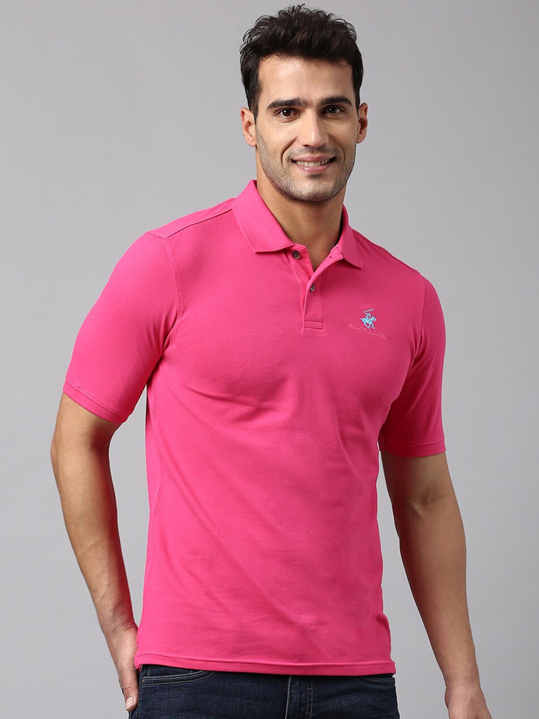 

Beverly Hills Polo Club Polo Collar T-shirt, Pink