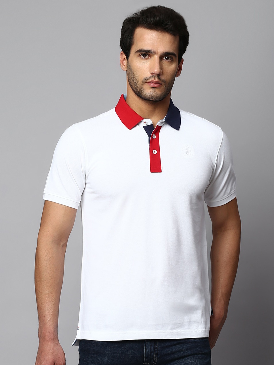 

Beverly Hills Polo Club Polo Collar Cotton T-shirt, White