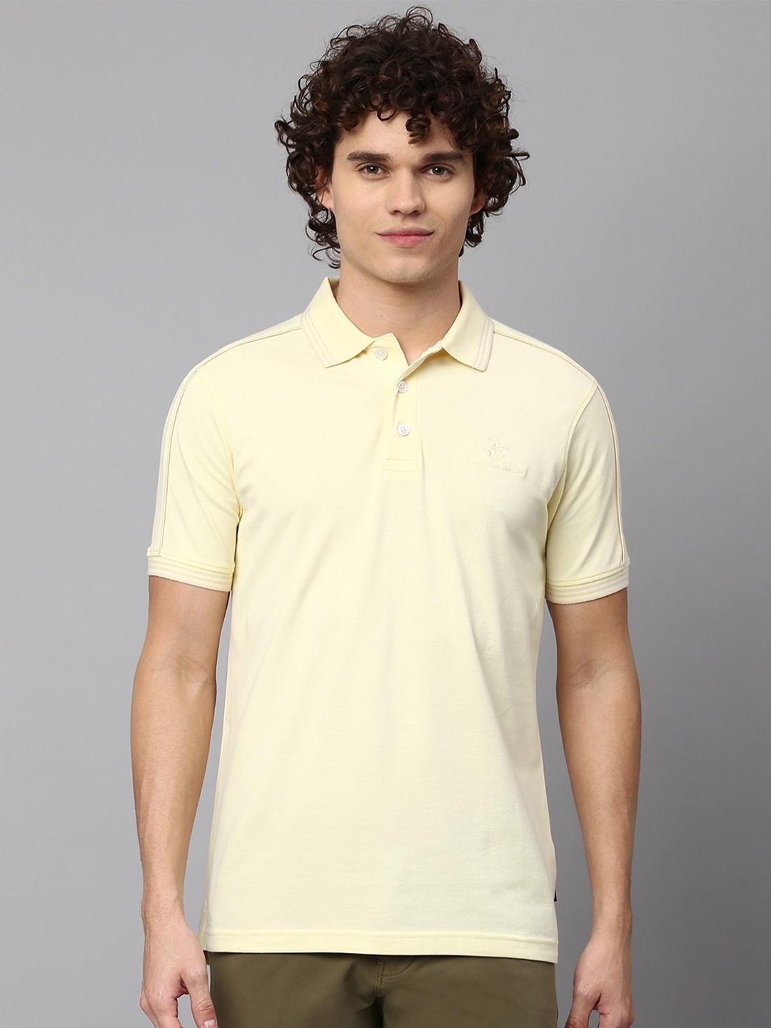 

Beverly Hills Polo Club Polo Collar Cotton T-shirt, Yellow