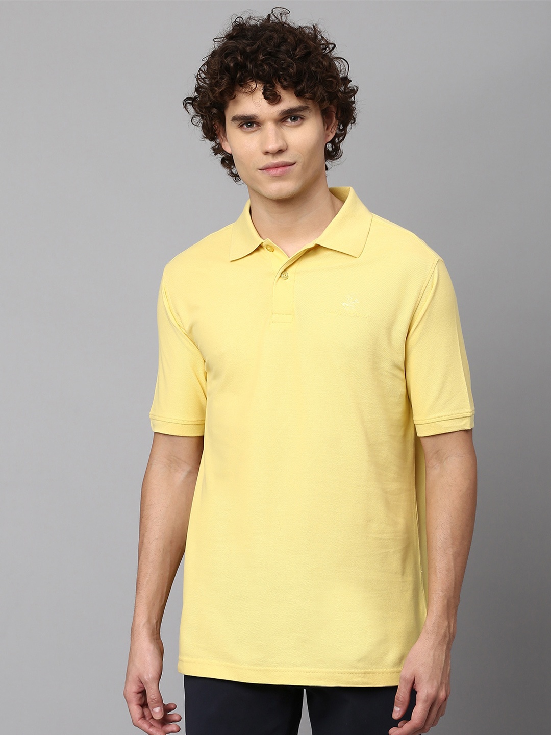 

Beverly Hills Polo Club Polo Collar Cotton T-shirt, Yellow