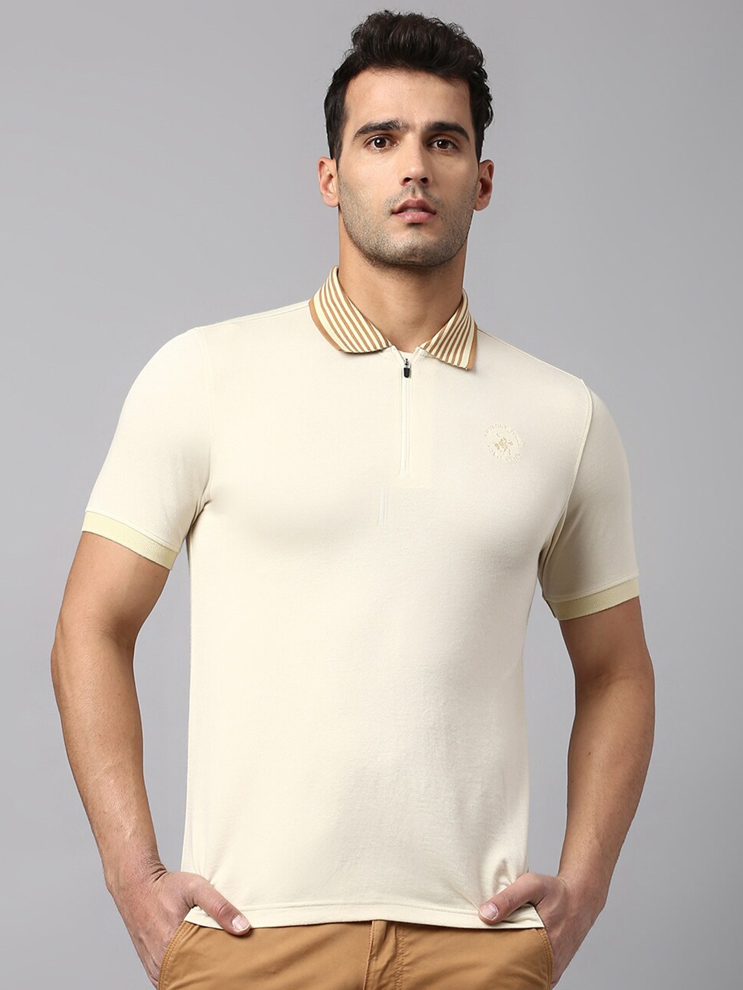 

Beverly Hills Polo Club Polo Collar T-shirt, Beige