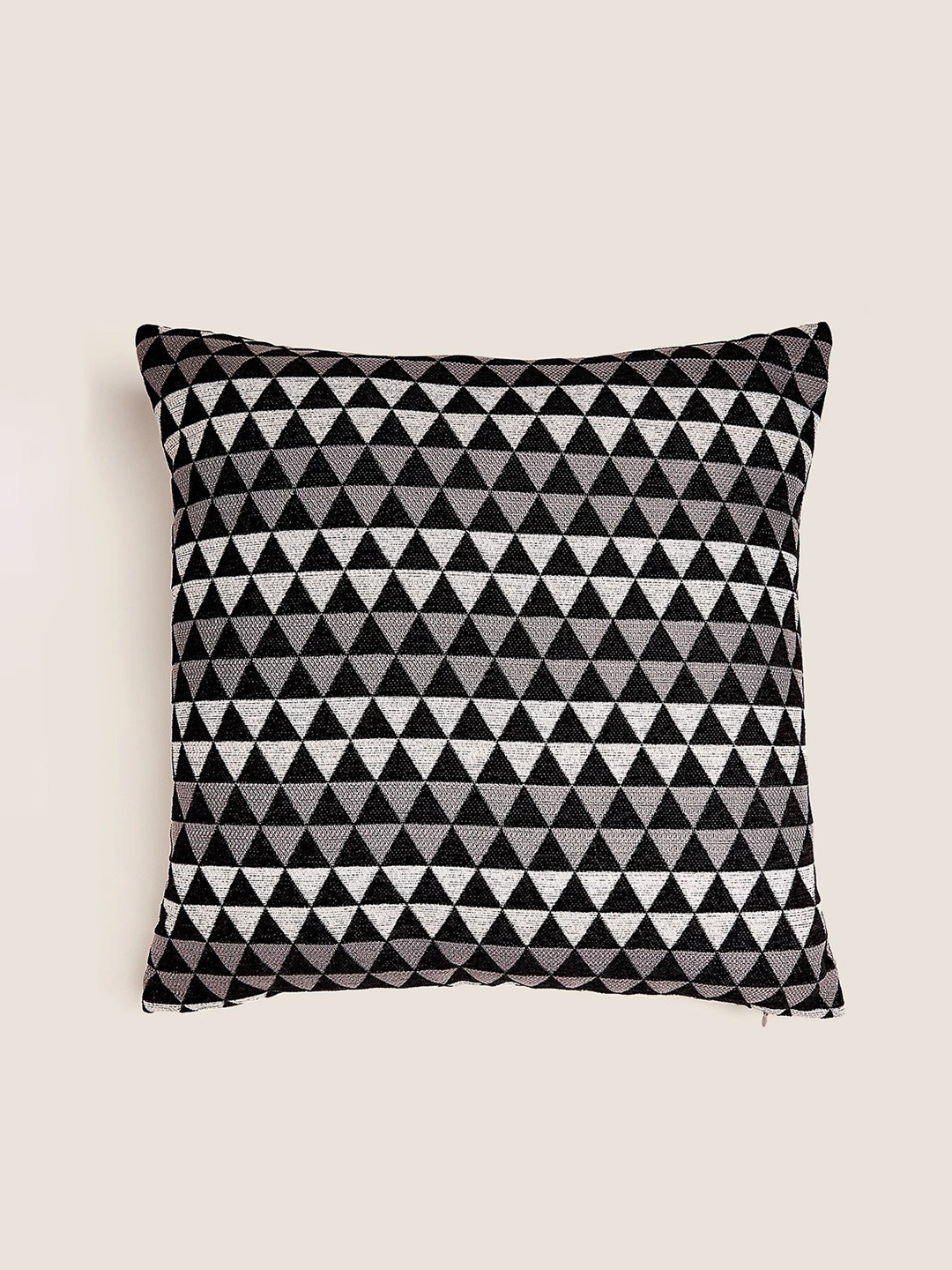 

Marks & Spencer Tri Chen Black & Grey Geometric Design Cushion