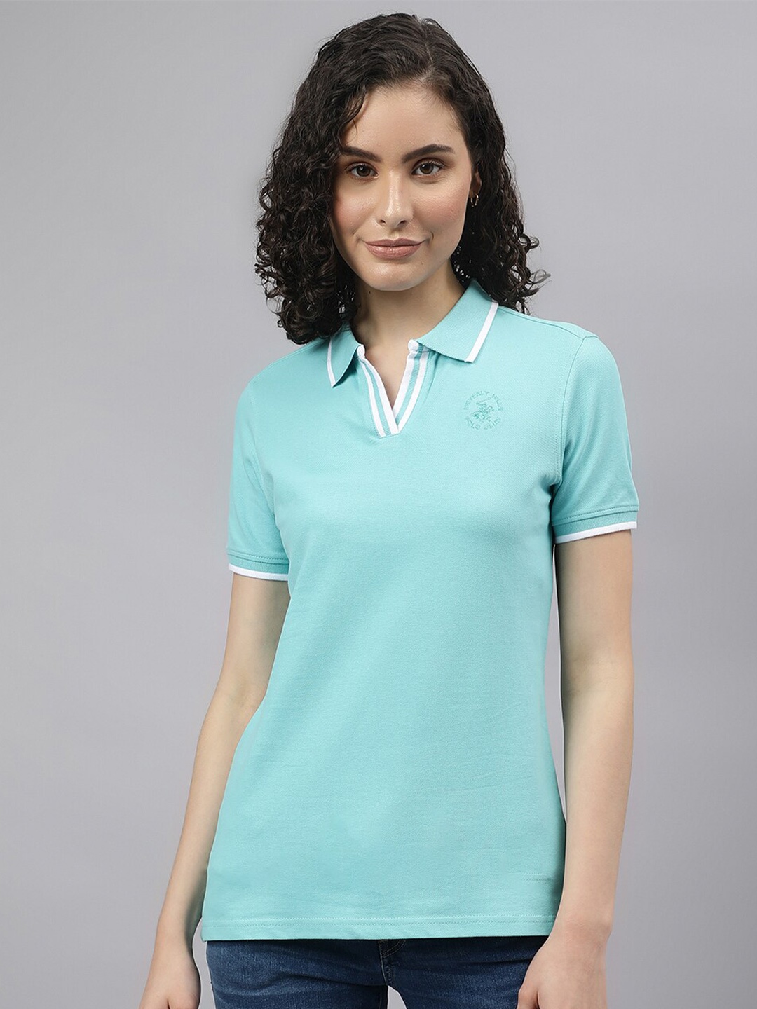 

Beverly Hills Polo Club Polo Collar T-Shirt, Blue